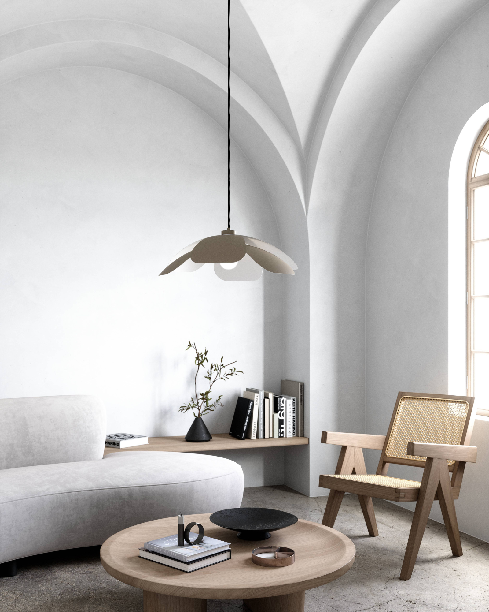 Maple Pendant Light within a Scandinavian living room