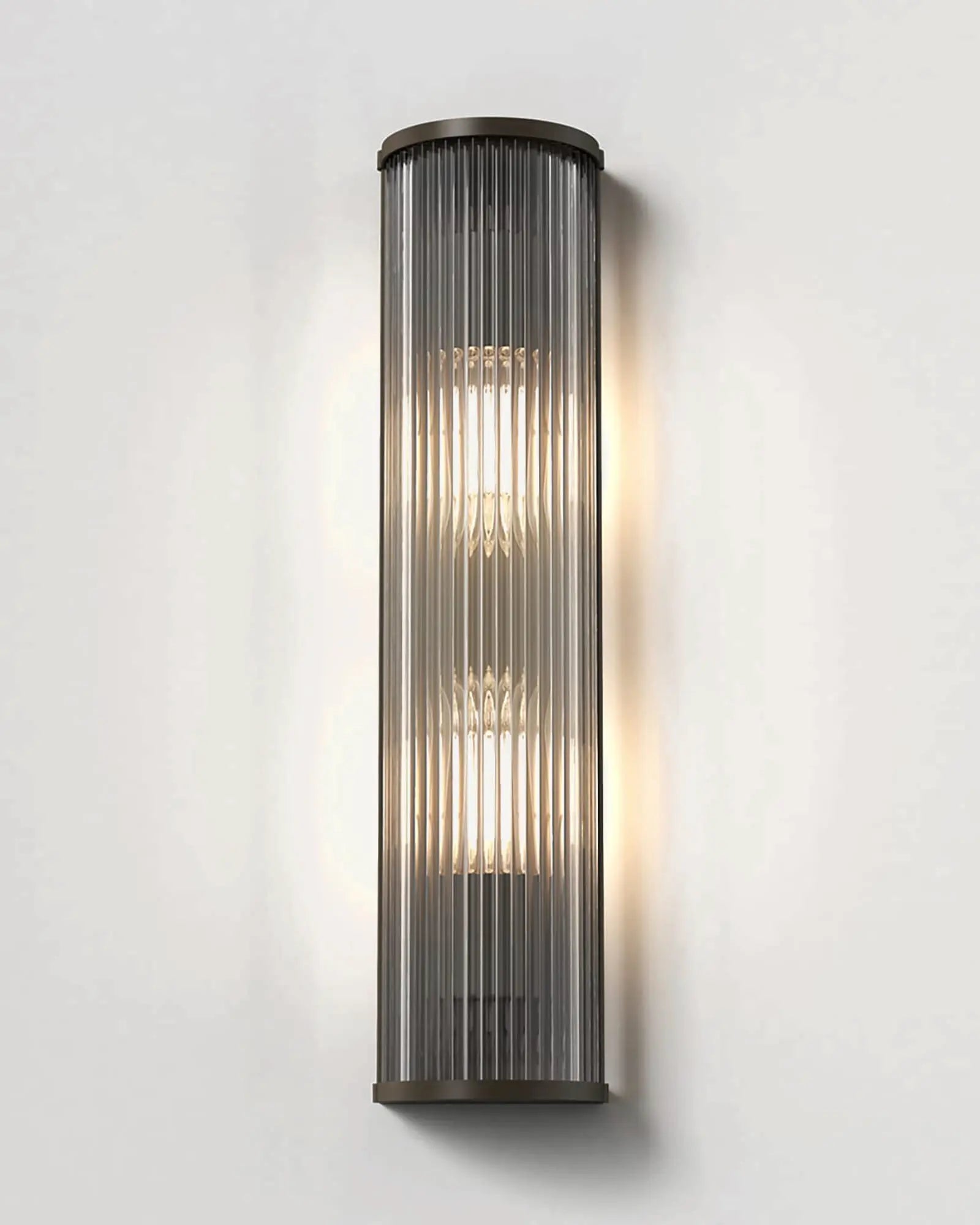 Avignon square wall light in large round bronze