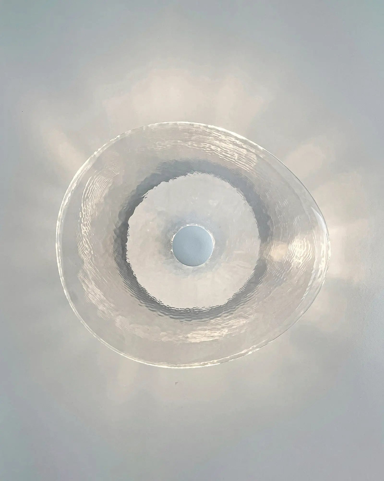 coral organic blown glass wall light