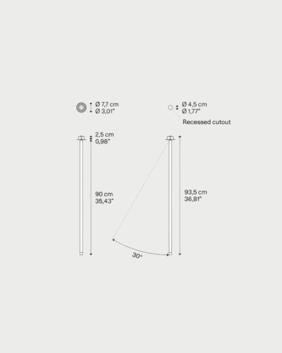 A-Tube Nano Swing Ceiling Light
