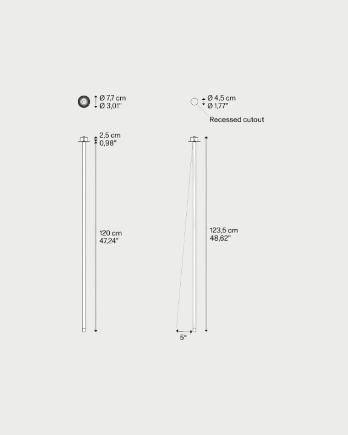A-Tube Nano Swing Ceiling Light