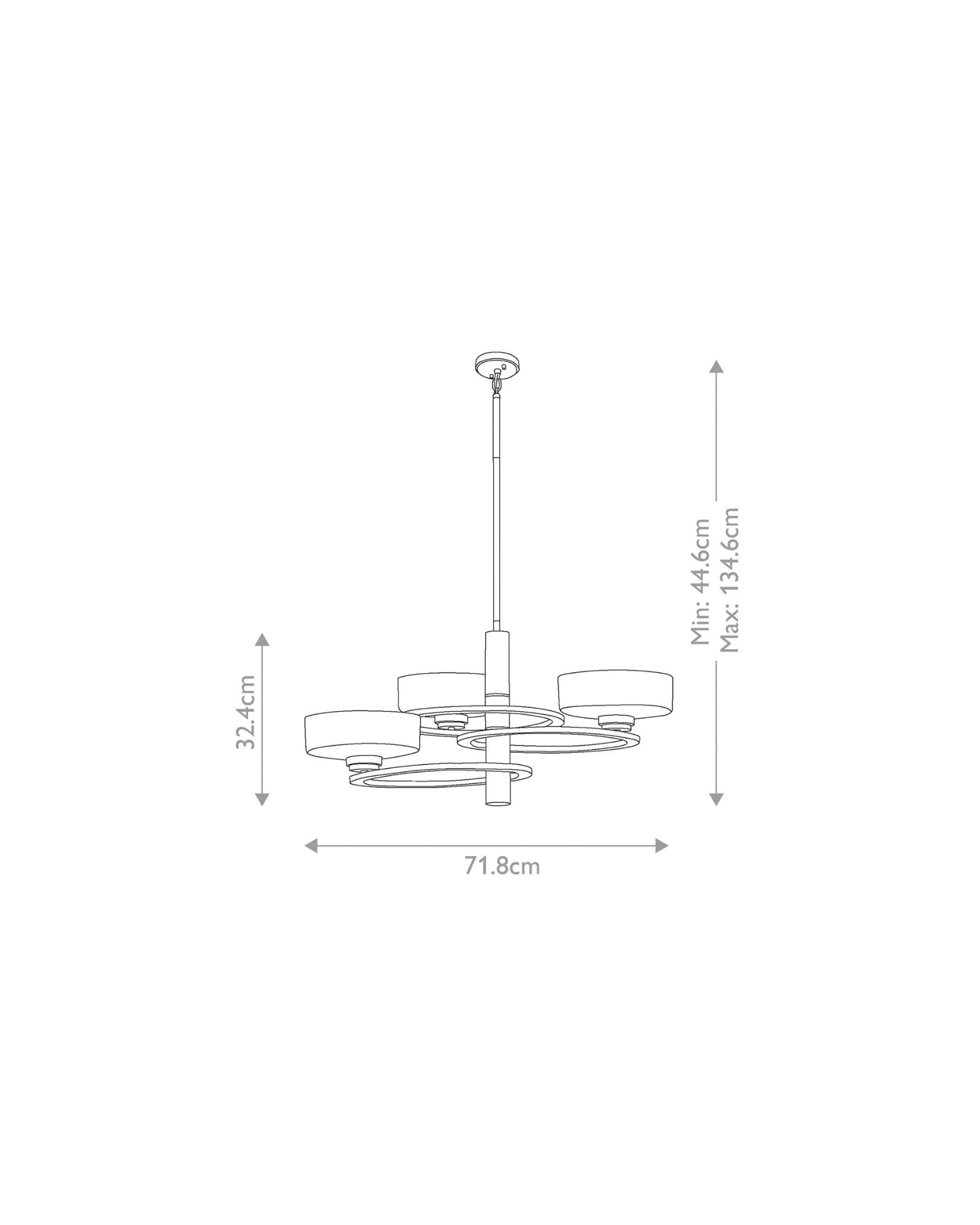 Aleeka 3lt Pendant Light