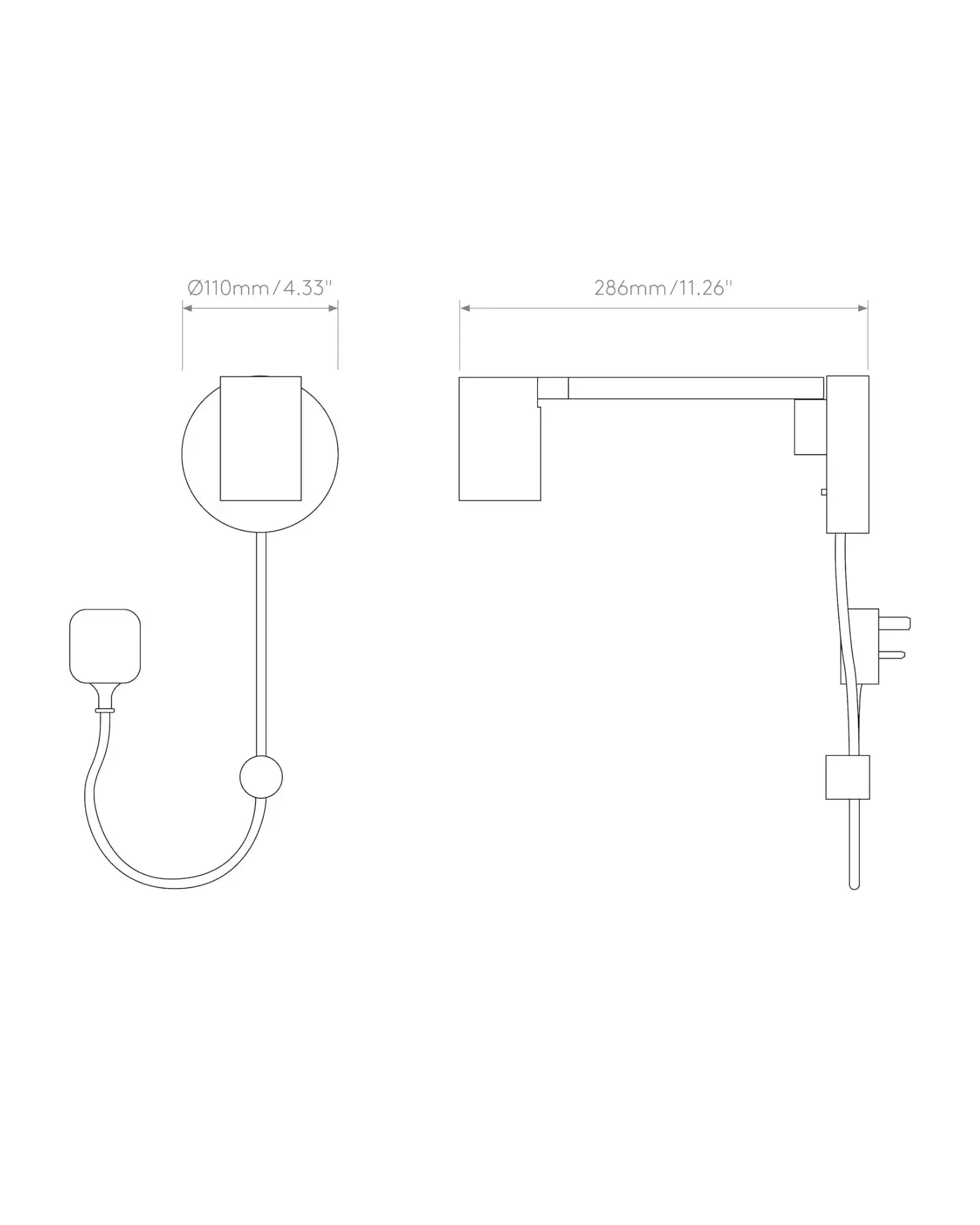 Ascoli Swing Plug In Wall Light