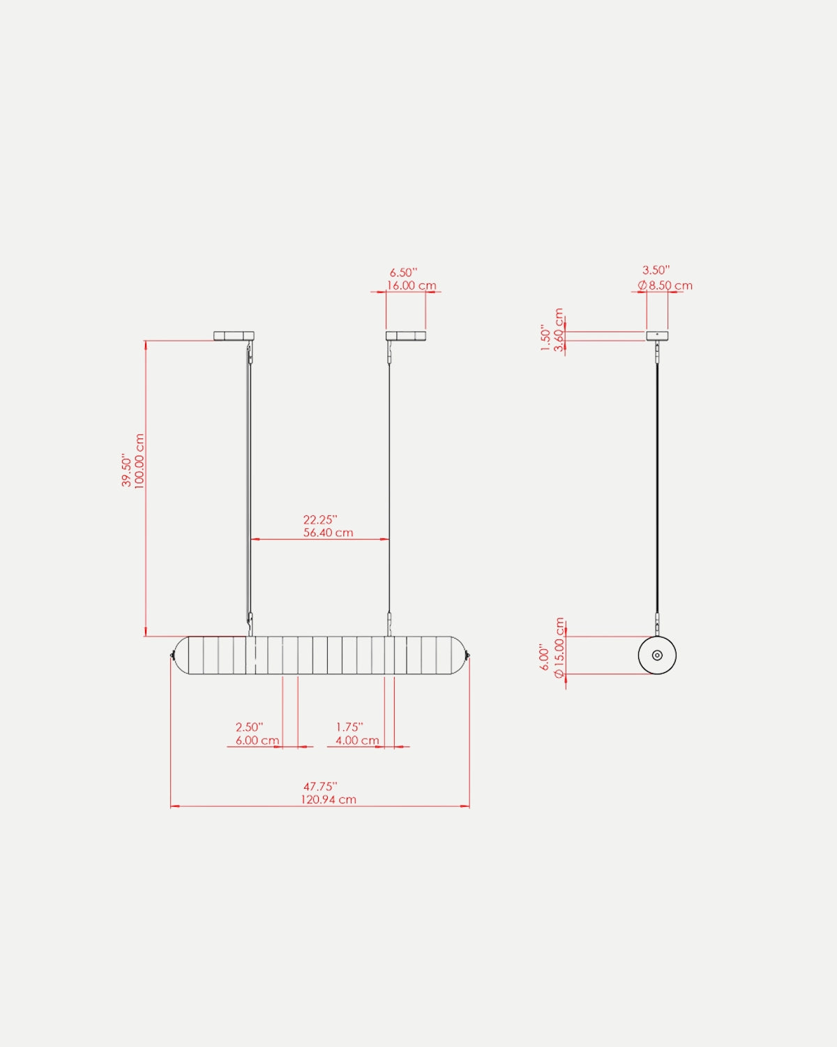 Ashford Neo-Victorian Linear Pendant Light