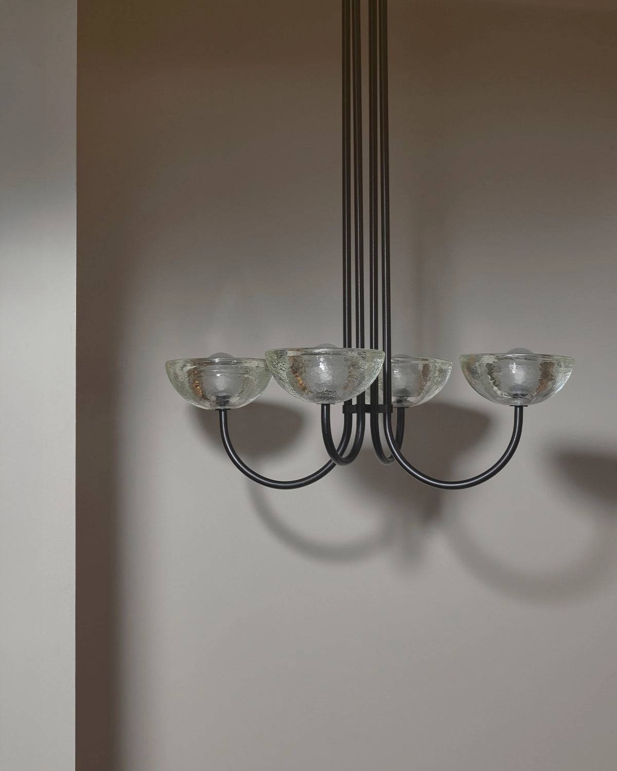 Aurelia Narrow Chandelier, Cast Glass