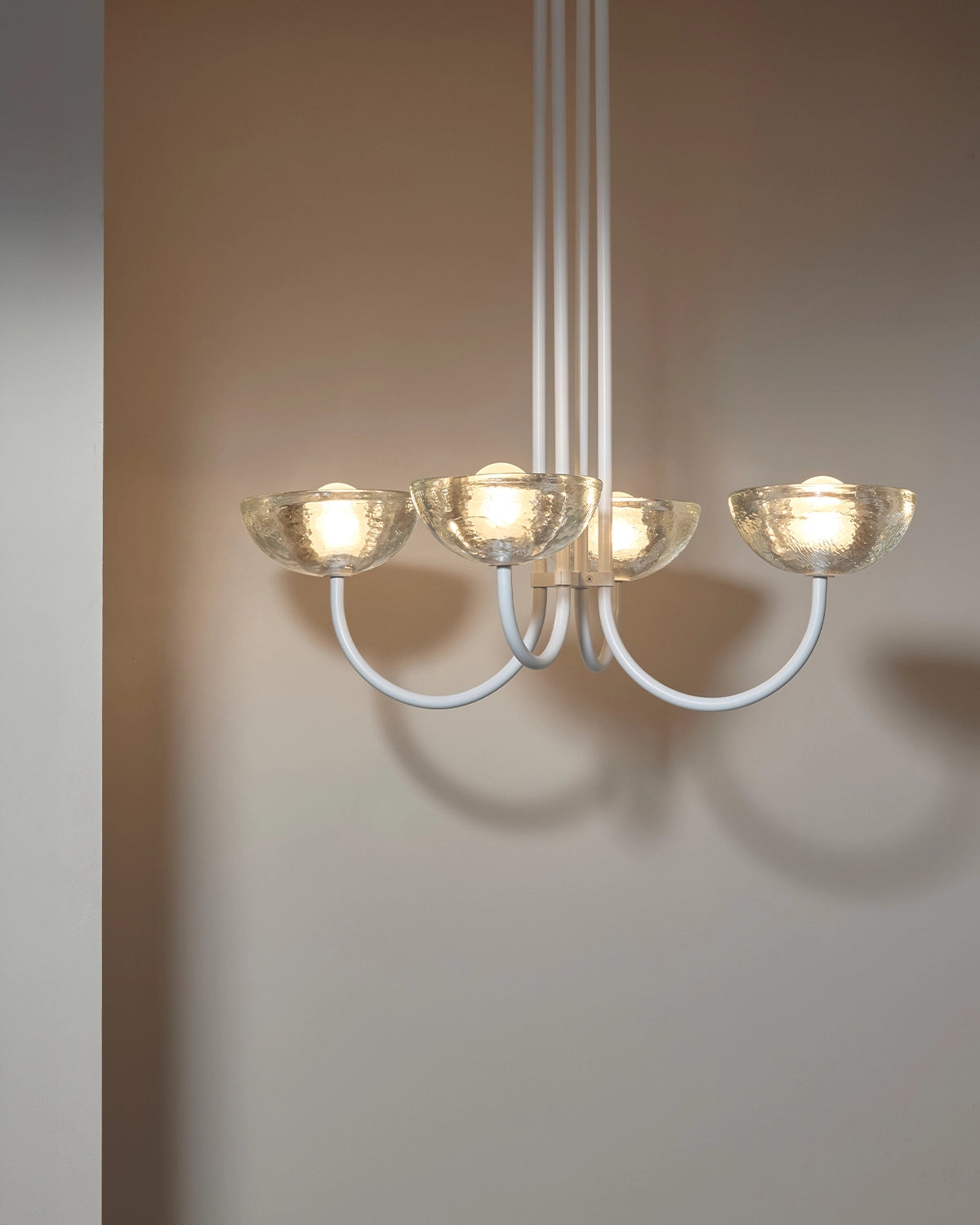 Aurelia Narrow Chandelier, Cast Glass