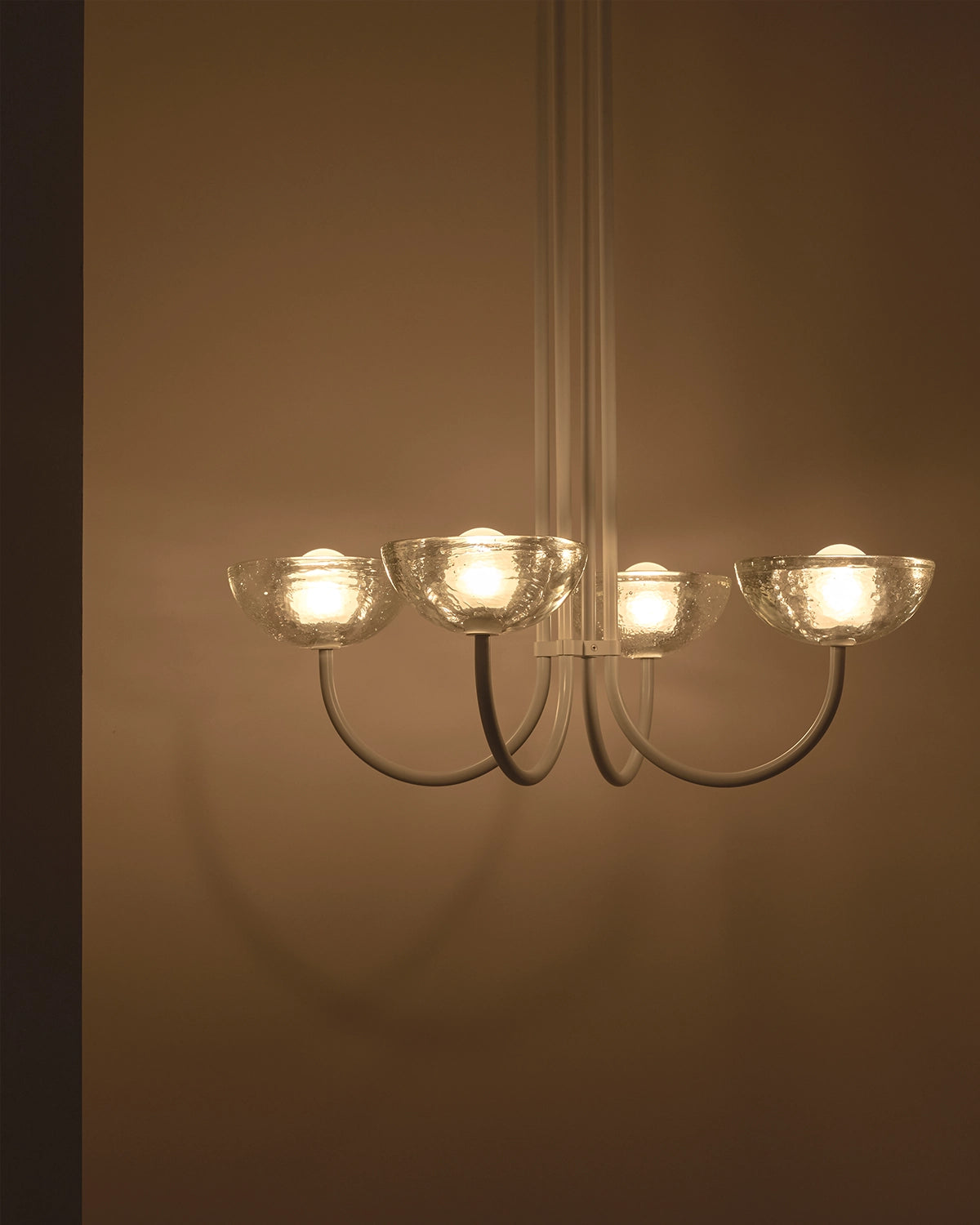 Aurelia Quad Chandelier, Cast Glass