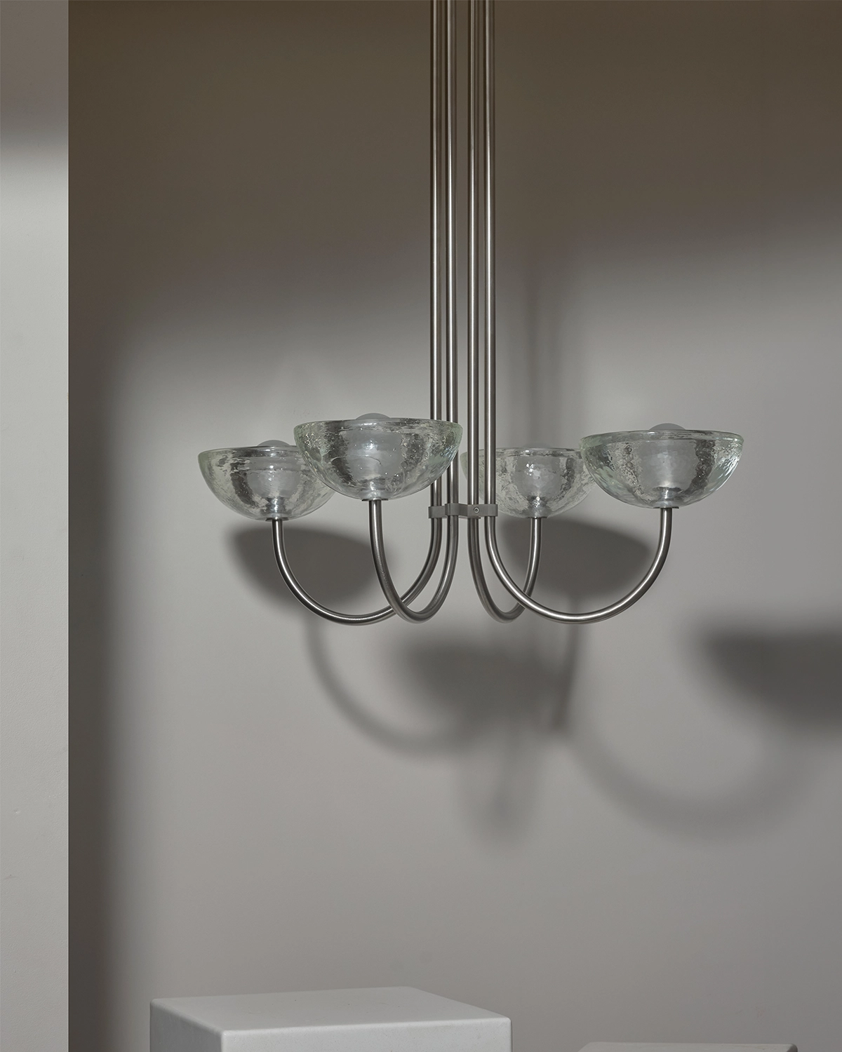 Aurelia Quad Chandelier, Cast Glass