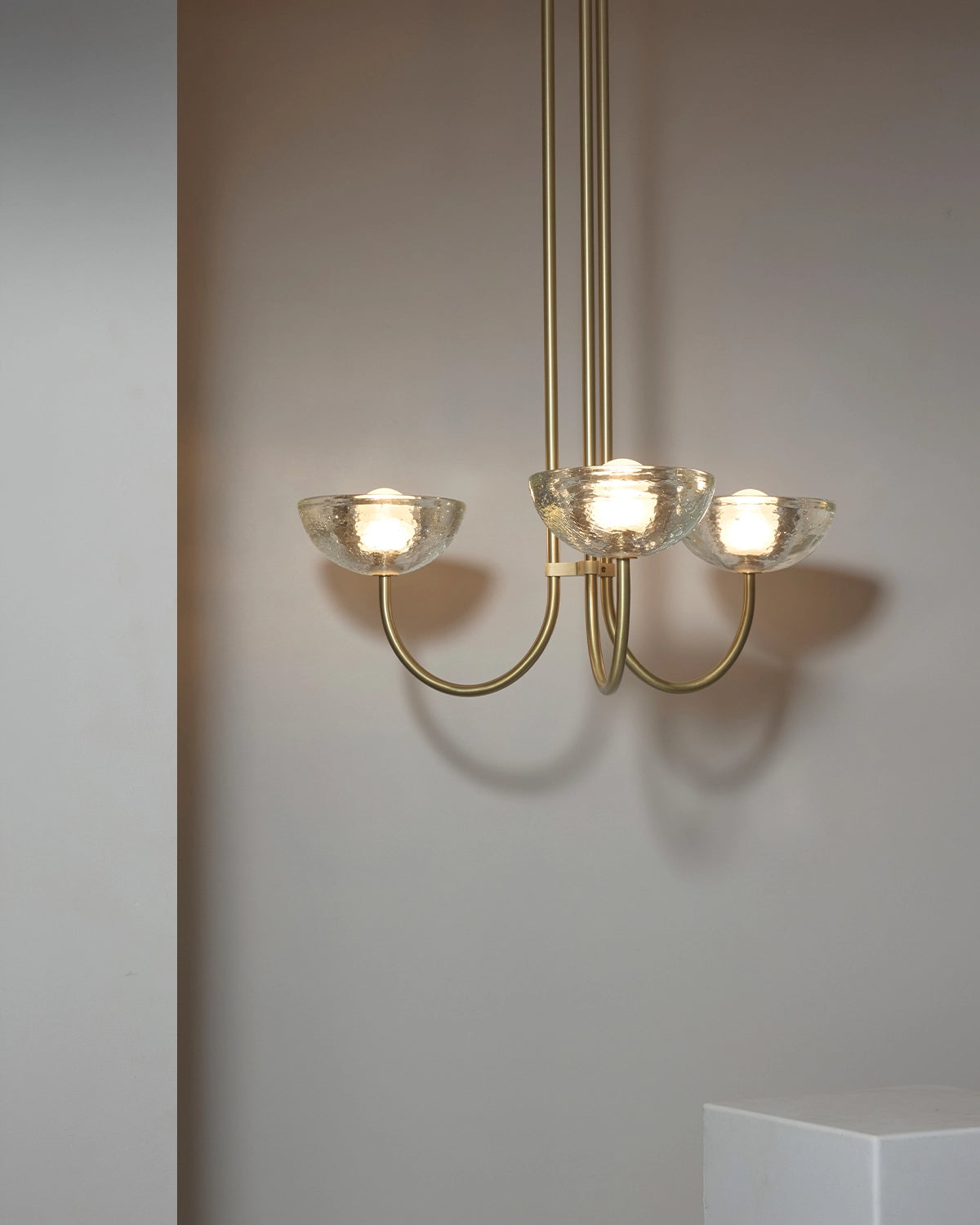 Aurelia Triple Chandelier, Cast Glass