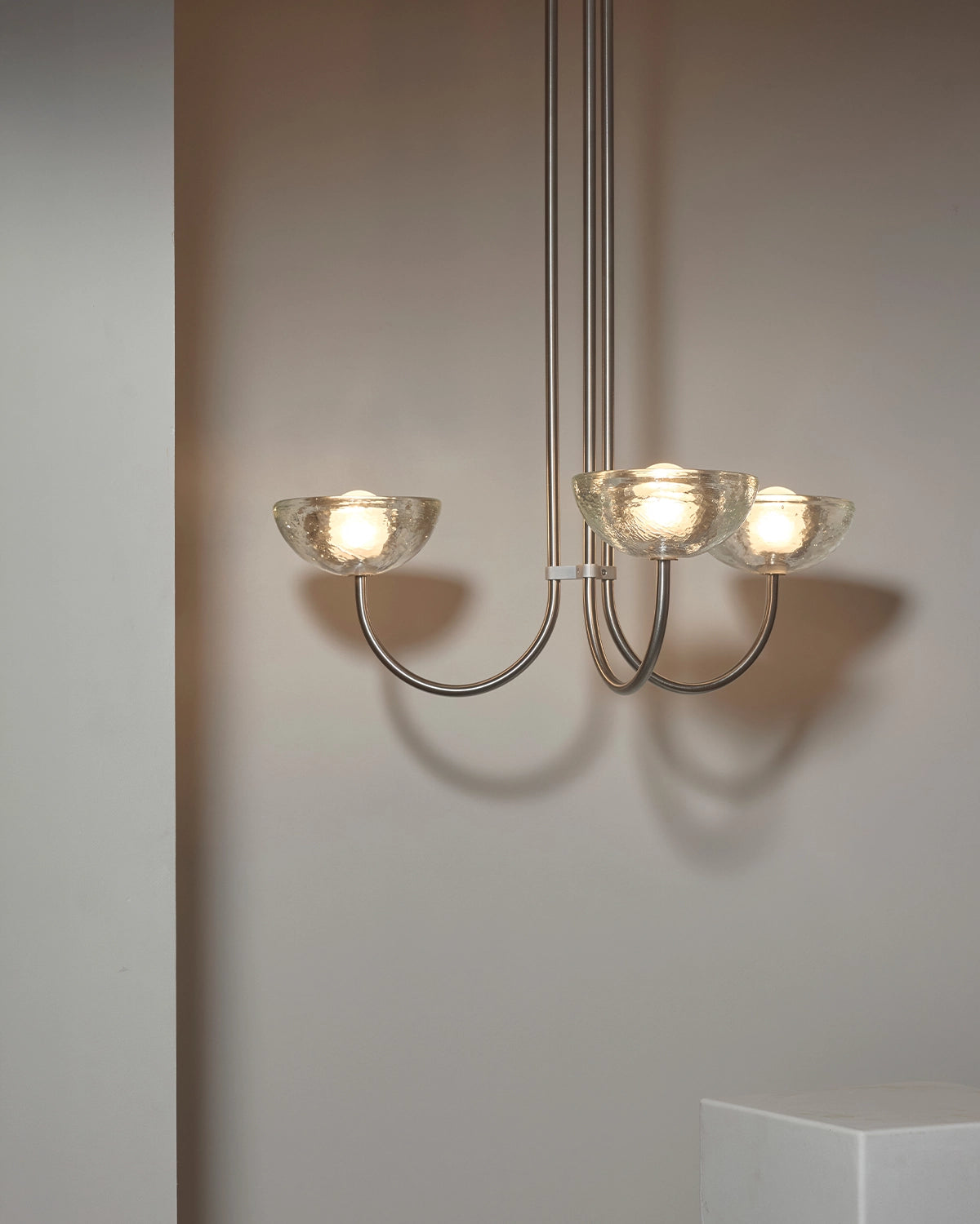 Aurelia Triple Chandelier, Glass