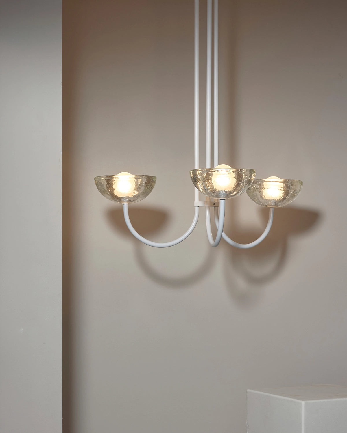 Aurelia Triple Chandelier, Glass