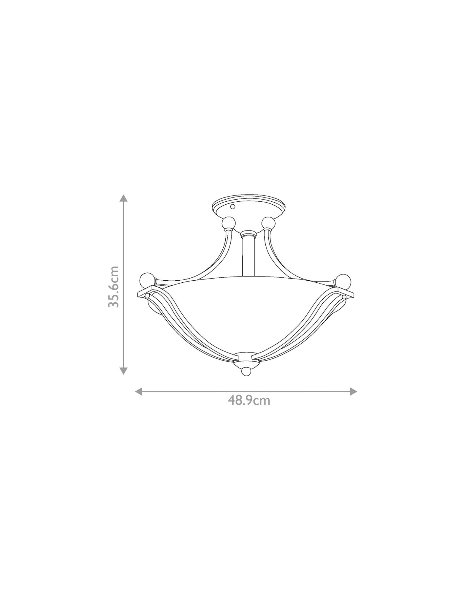 Bolla Semi-Flush Ceiling Light