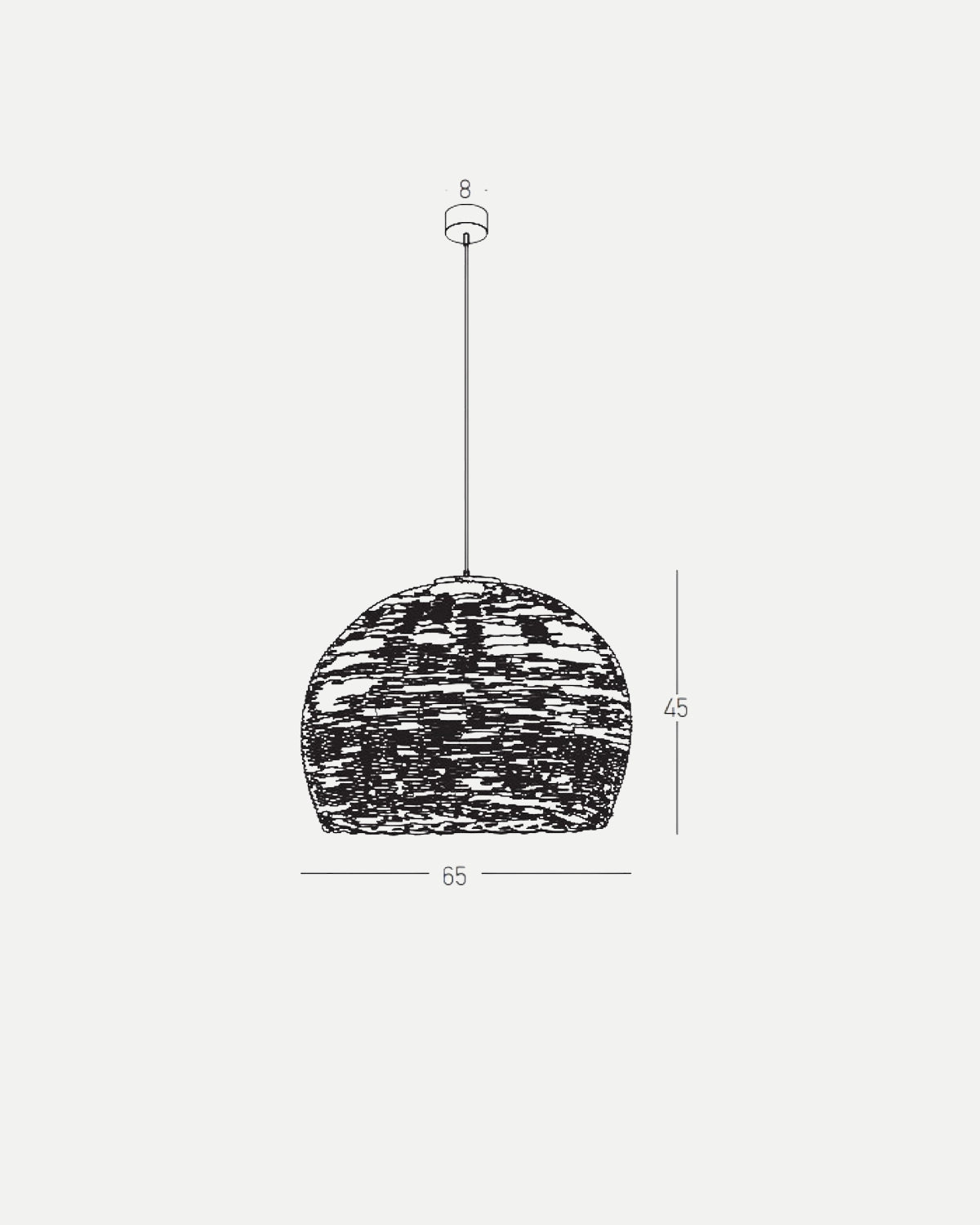Brown Bamboo Pendant Light