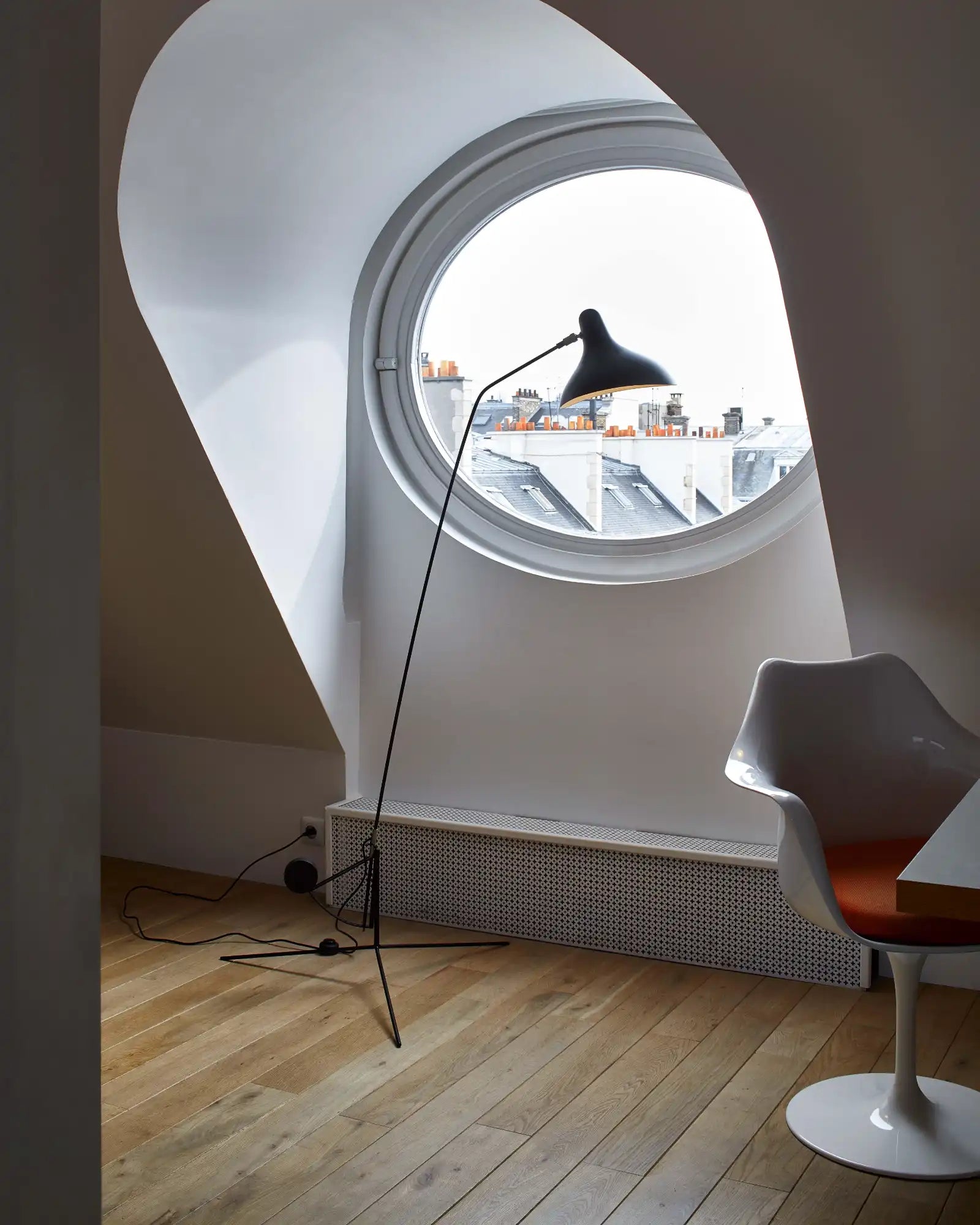 Bs1 Floor Lamp by DCW Editions featured in a contemporary attic | Nook Collections