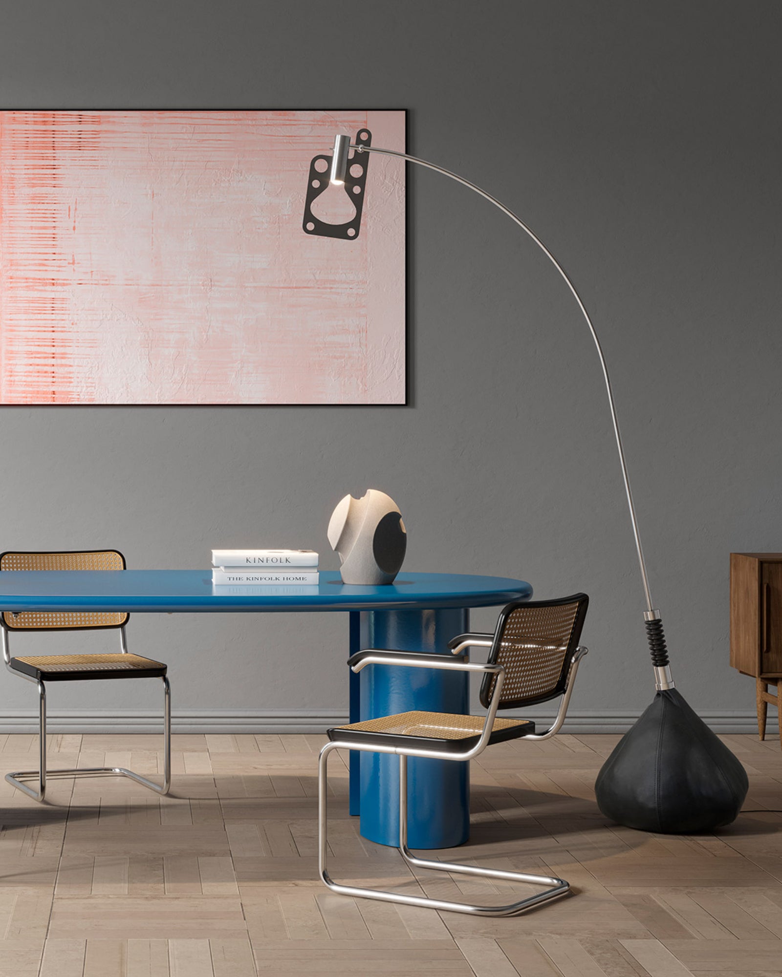 Bul Bo Floor Lamp by Axolight featured in a modern contemporary meeting room | Nook Collections