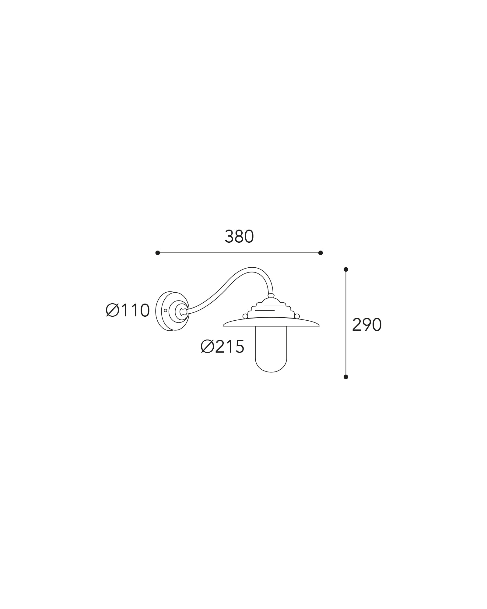 Chalet Curve Outdoor Wall Light