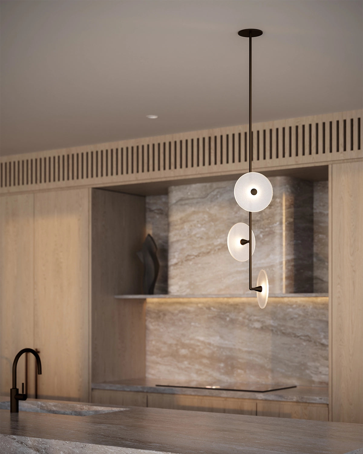 Coral Trio Off Centered Pendant Light