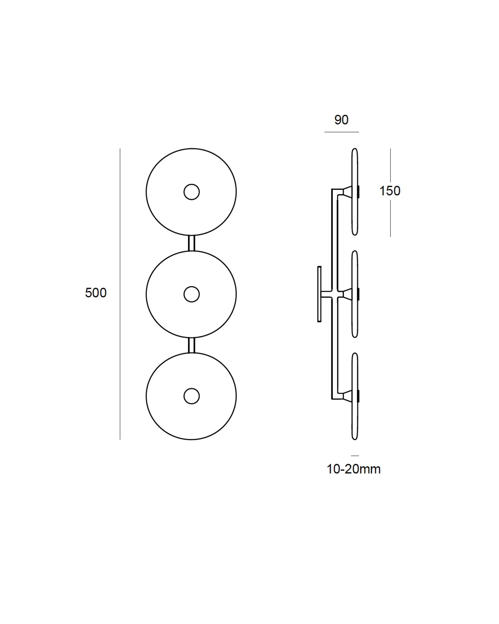 Coral Trio Rod Wall Light