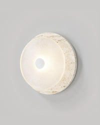 Coral Travertine Frosted Wall Light