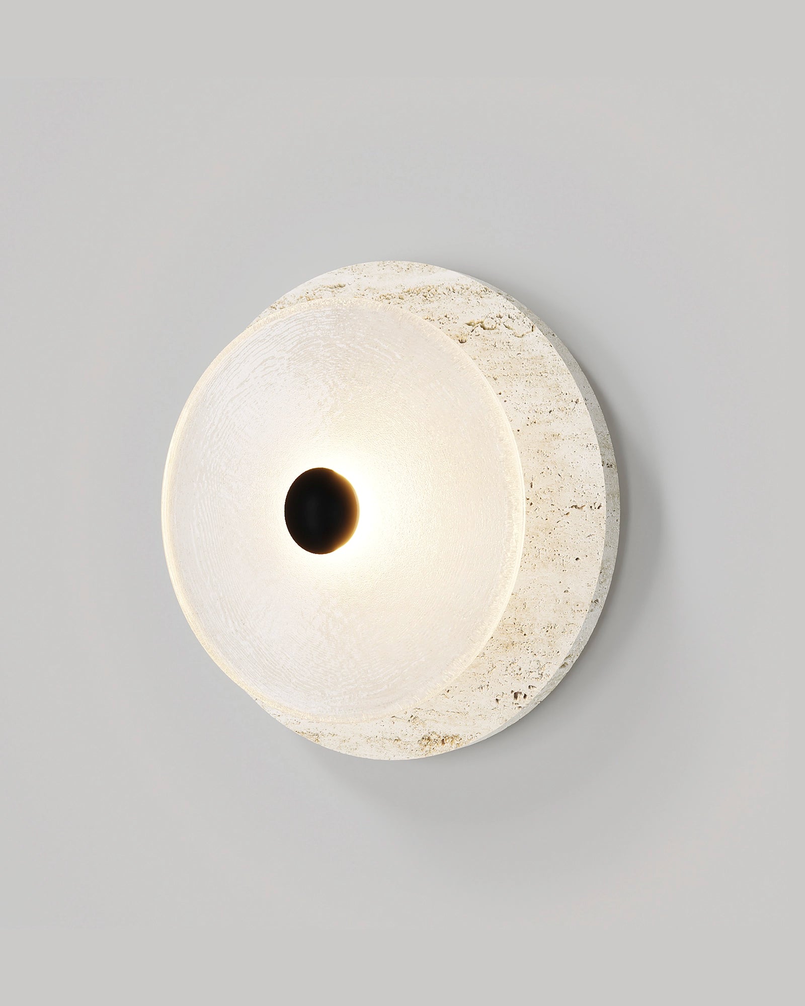 Coral Travertine Frosted Wall Light