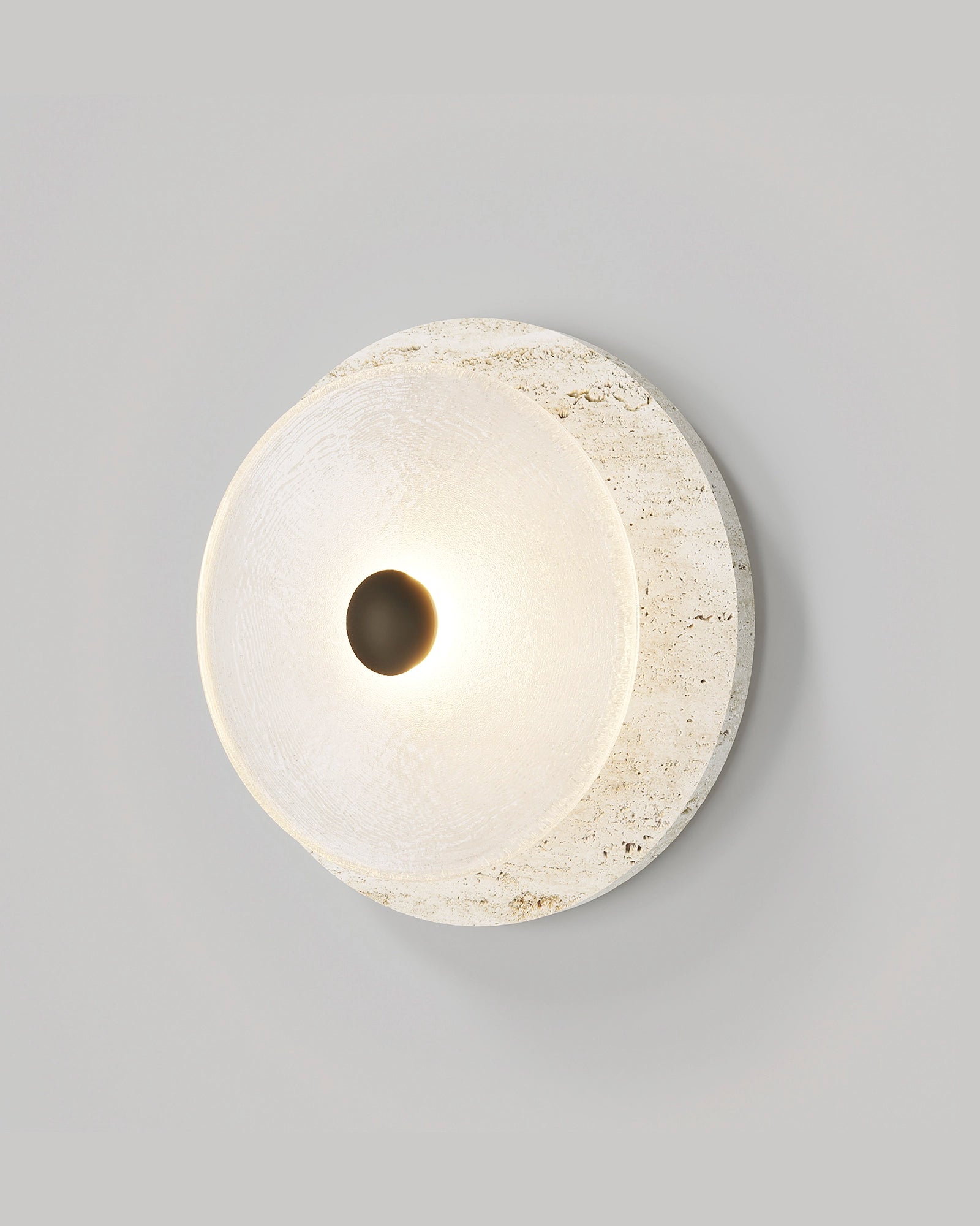 Coral Travertine Frosted Wall Light