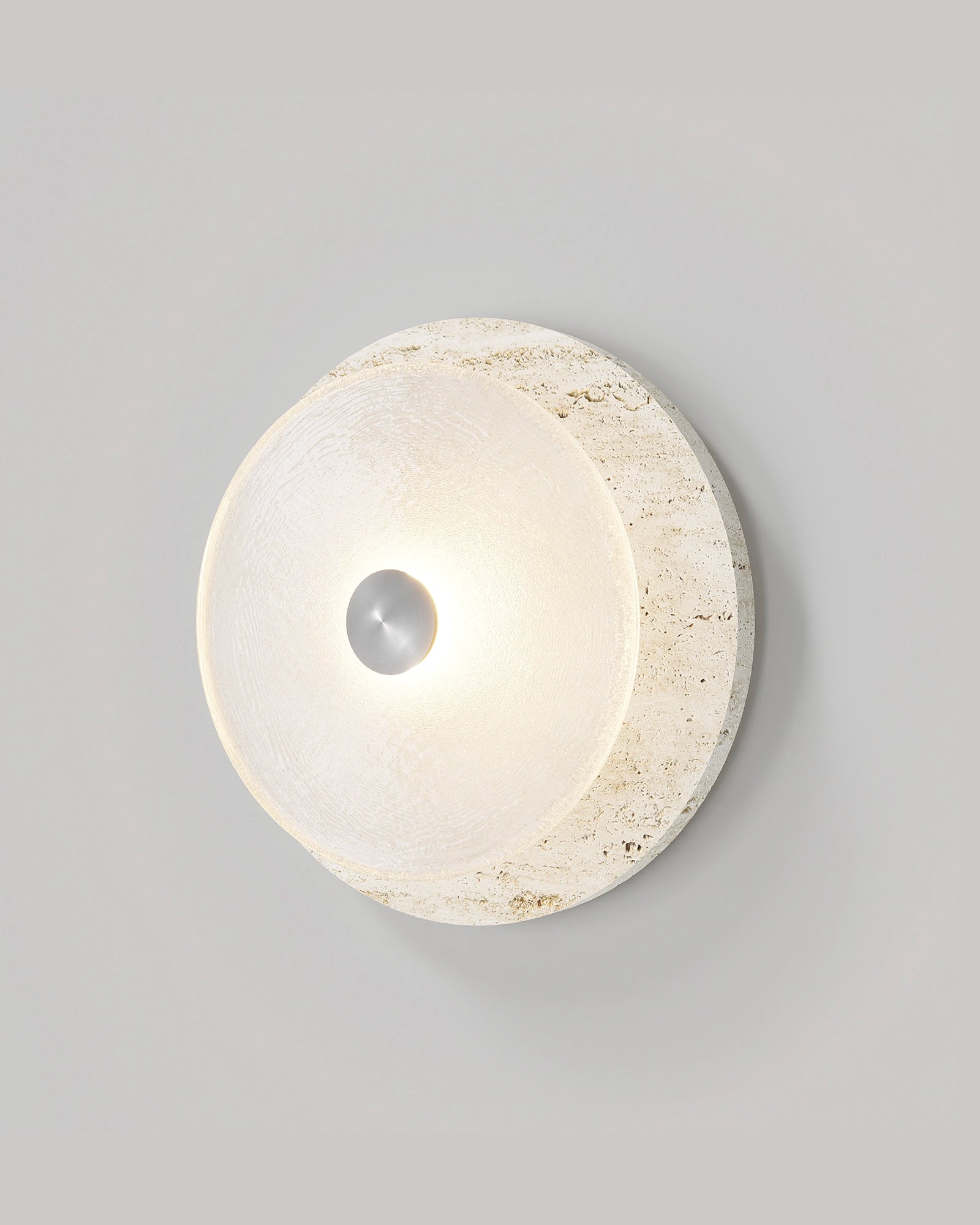 Coral Travertine Frosted Wall Light