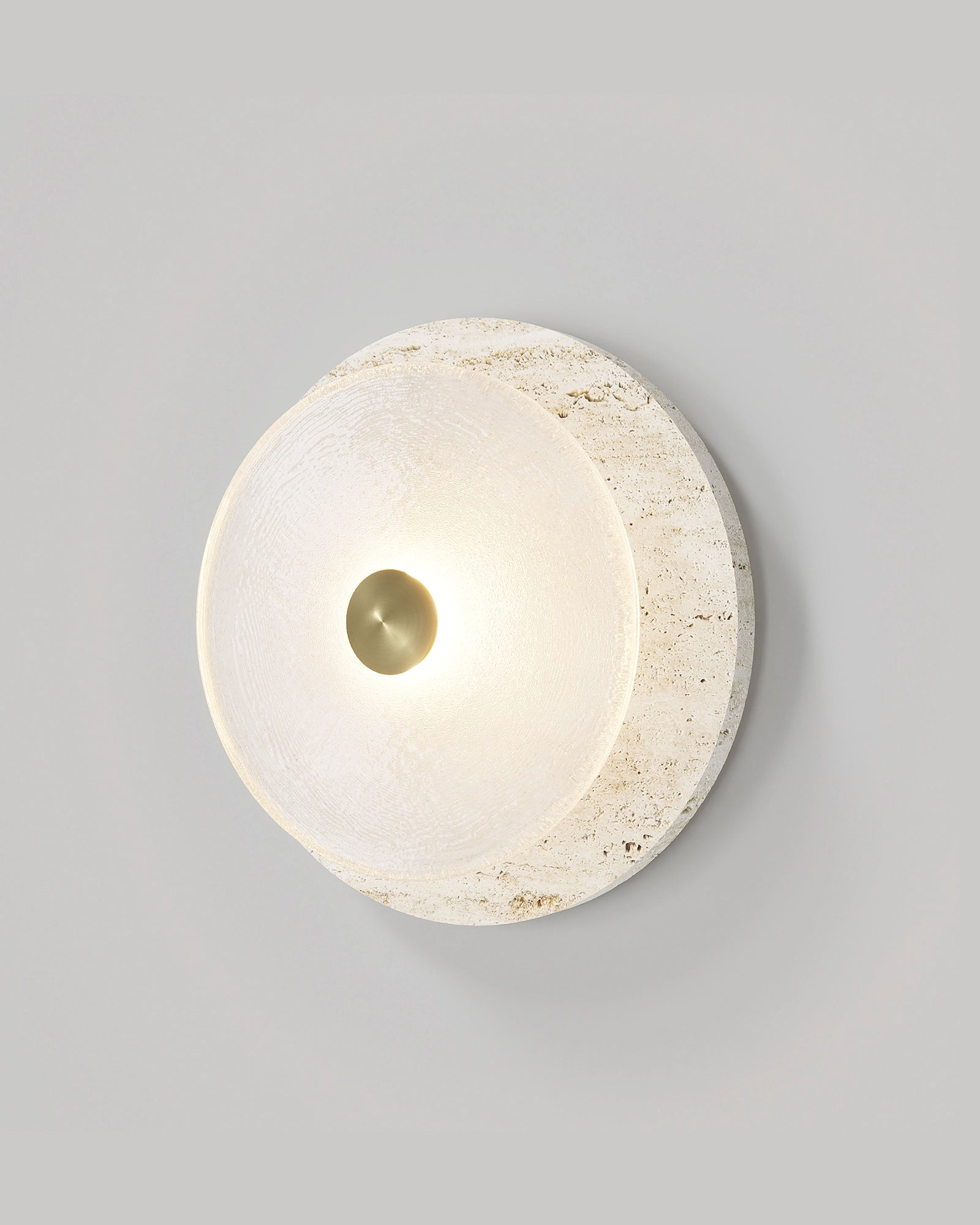 Coral Travertine Frosted Wall Light