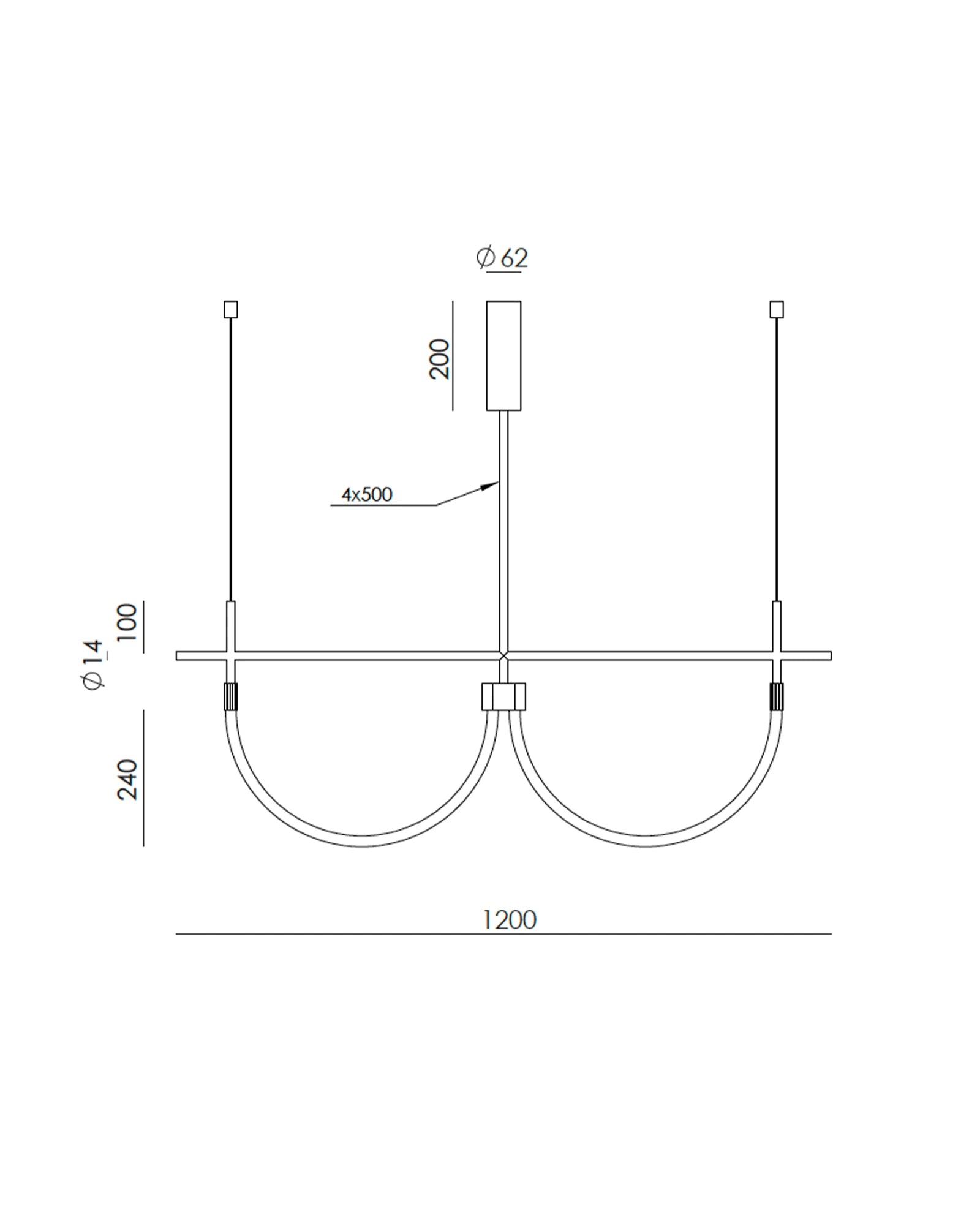 Cram 2lt Pendant Light