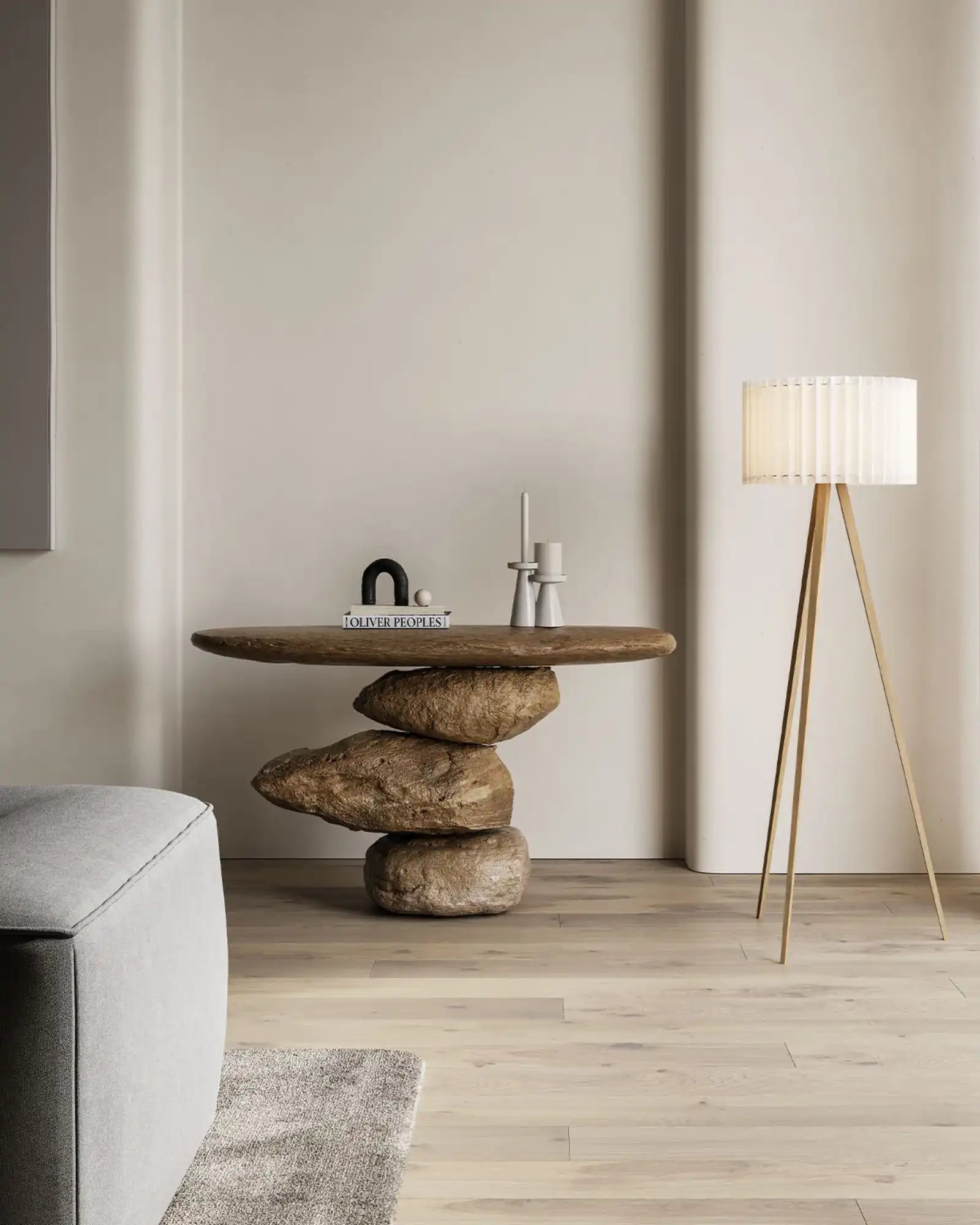 Dira Floor Lamp by Aromas Del Campo featured in a modern contemporary living room | Nook Collections