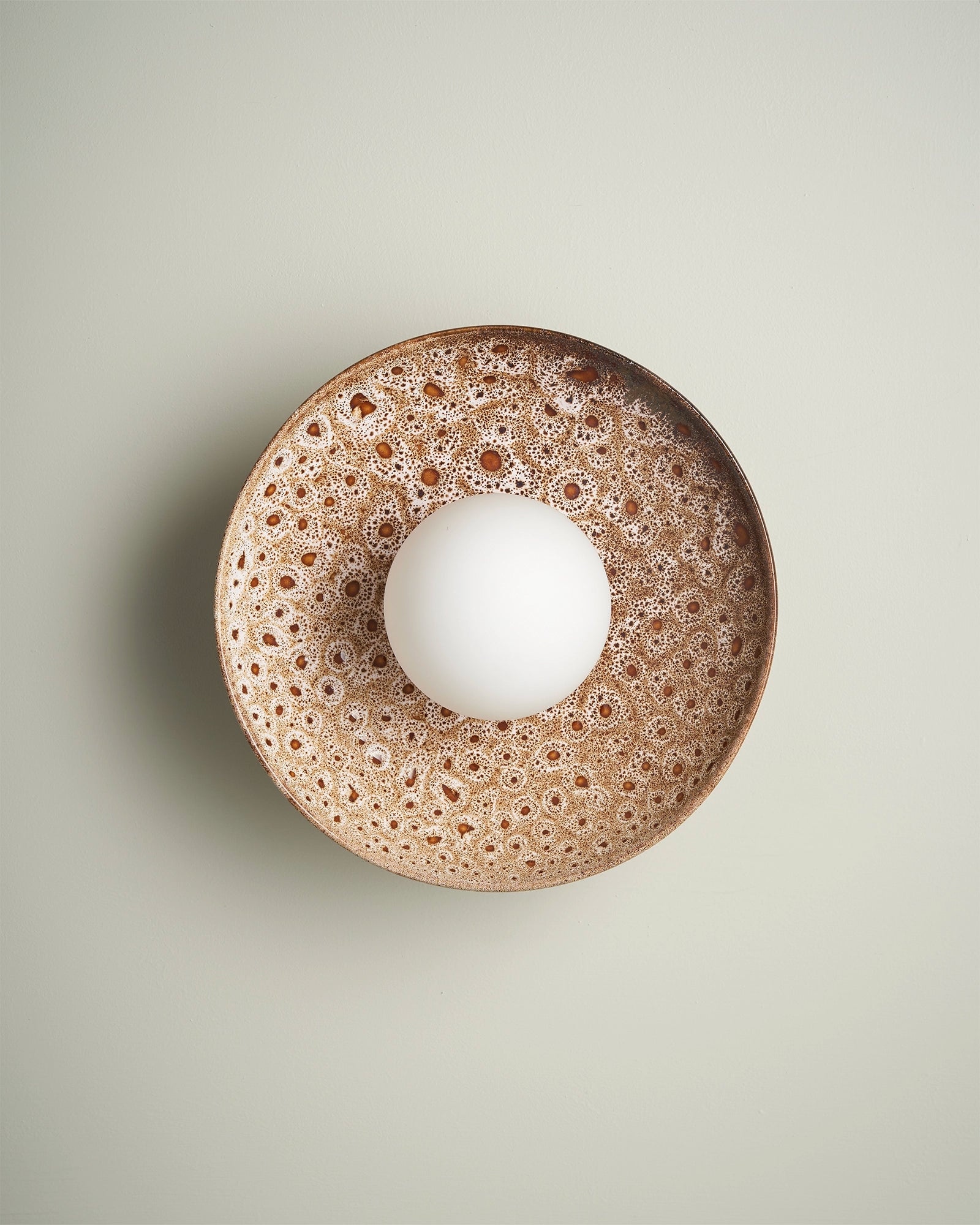 Dish Ochre Wall Light