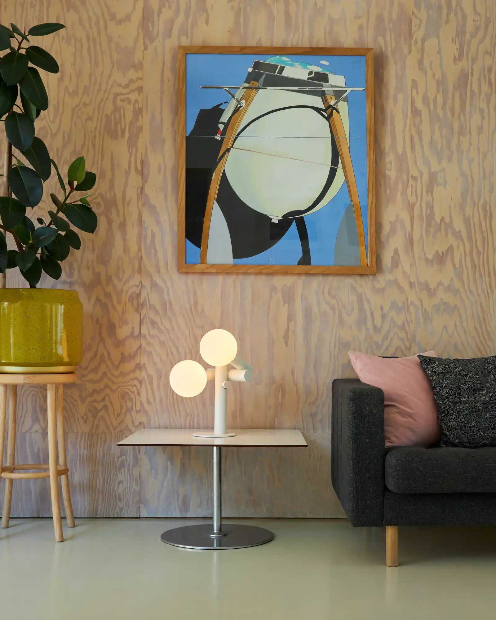 Echo Table Lamp by Tala featured within a scandinavian living room | Nook Collections