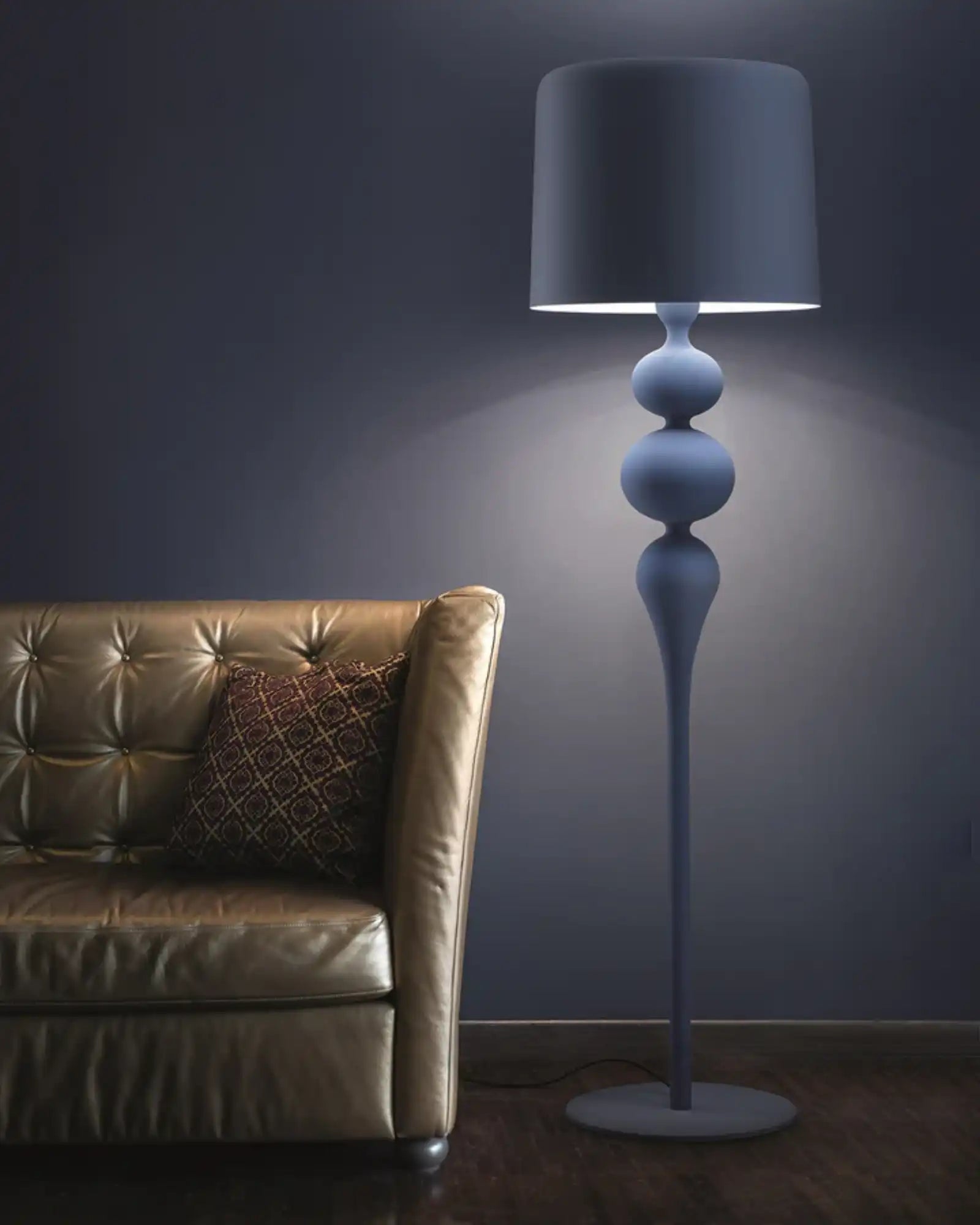 Eva Floor Lamp by Masiero Lighting featured within a contemporary living room | Nook Collections
