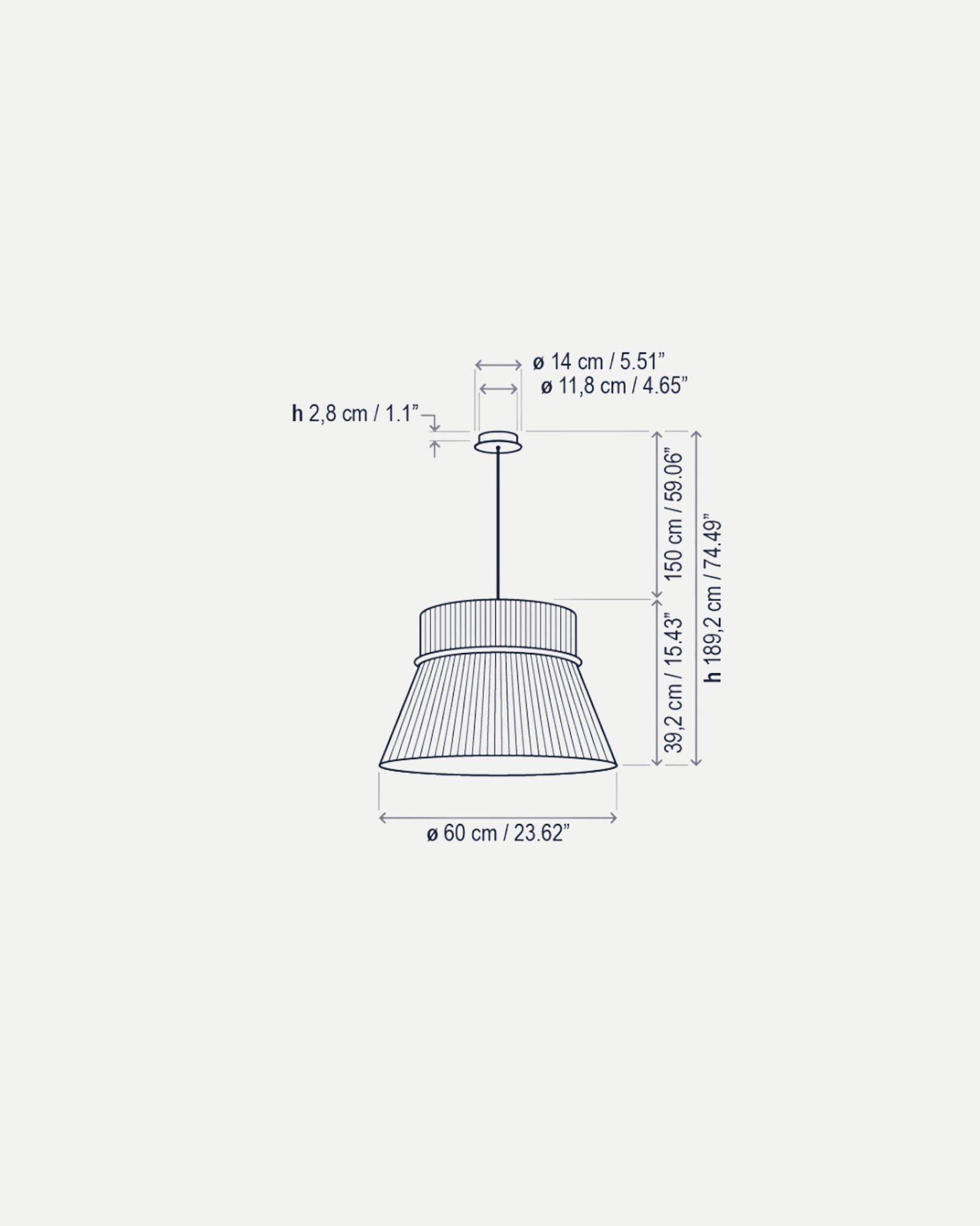 Folie Short Pendant Light