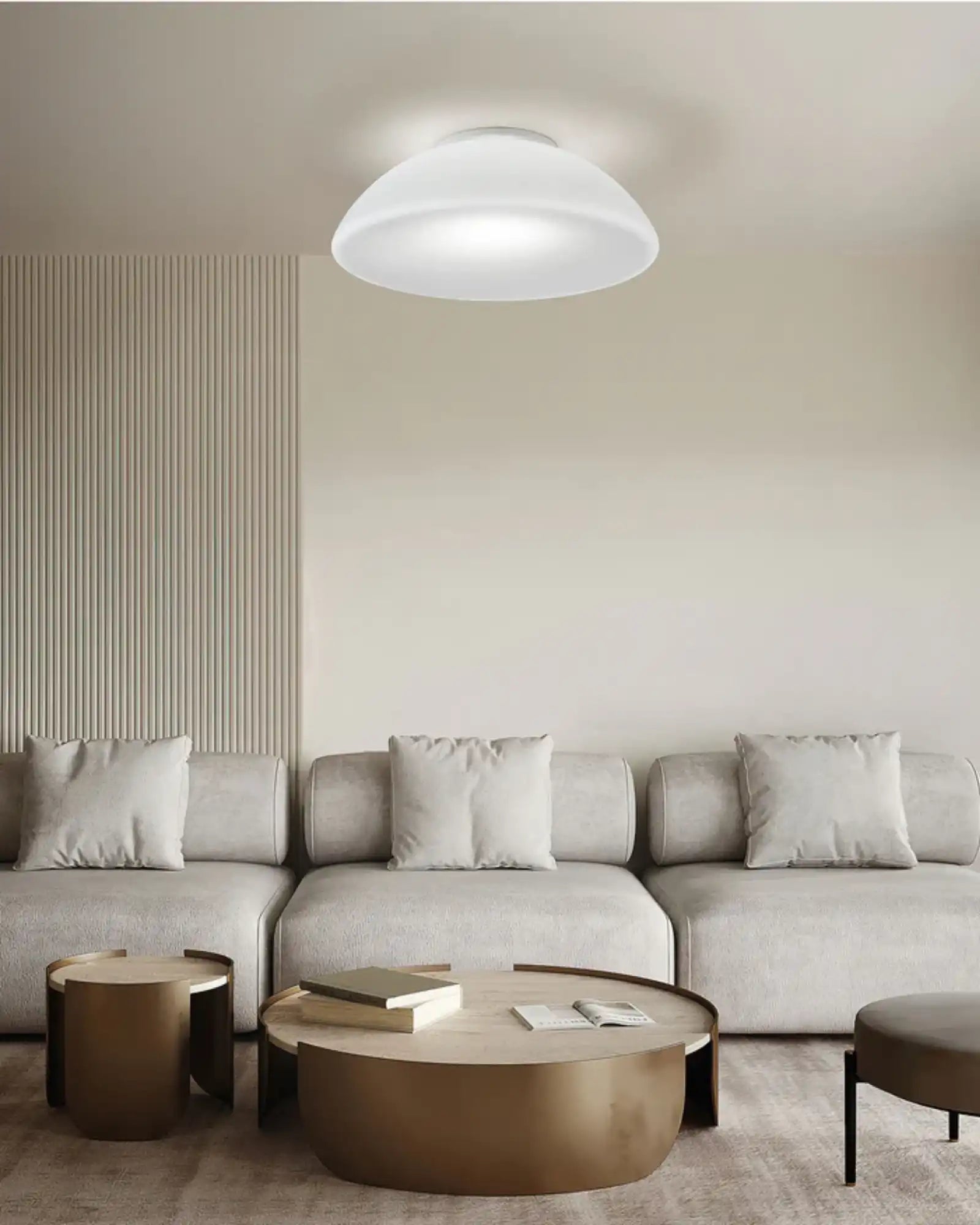 Infinita Ceiling Wall Light by Vistosi Lighting featured within a modern living room | Nook Collections