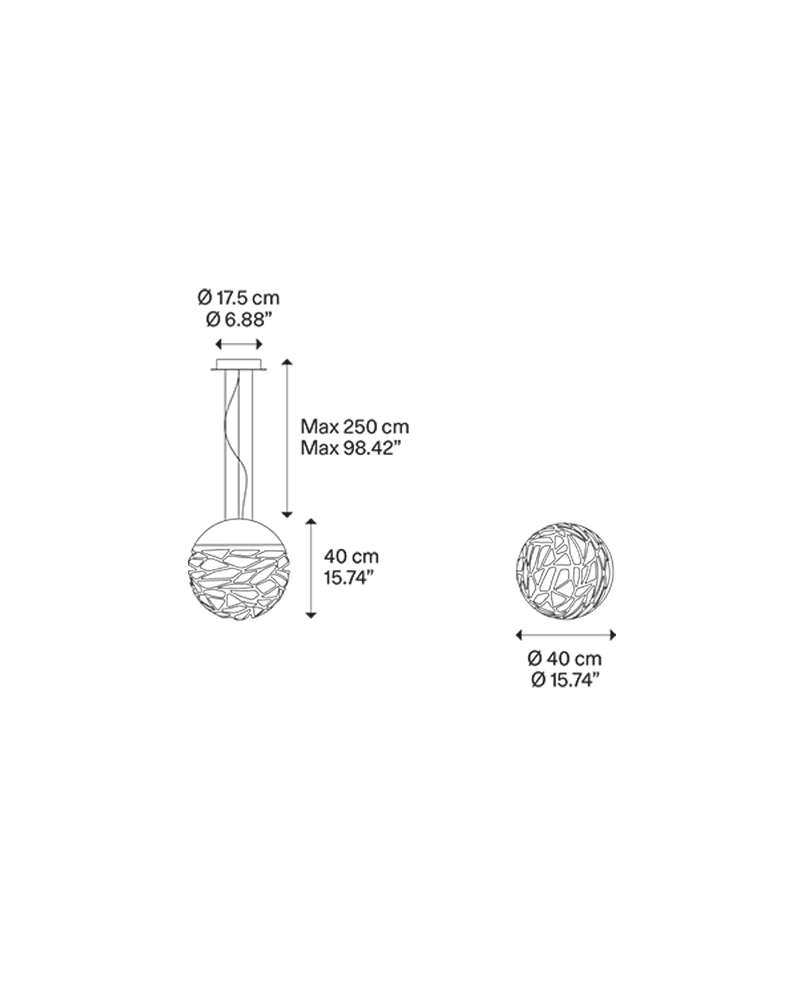 Kelly Sphere Pendant Light