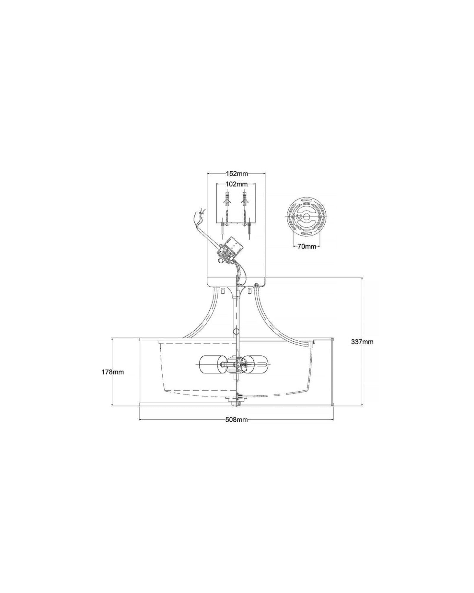Lacey Semi-Flush Ceiling Light