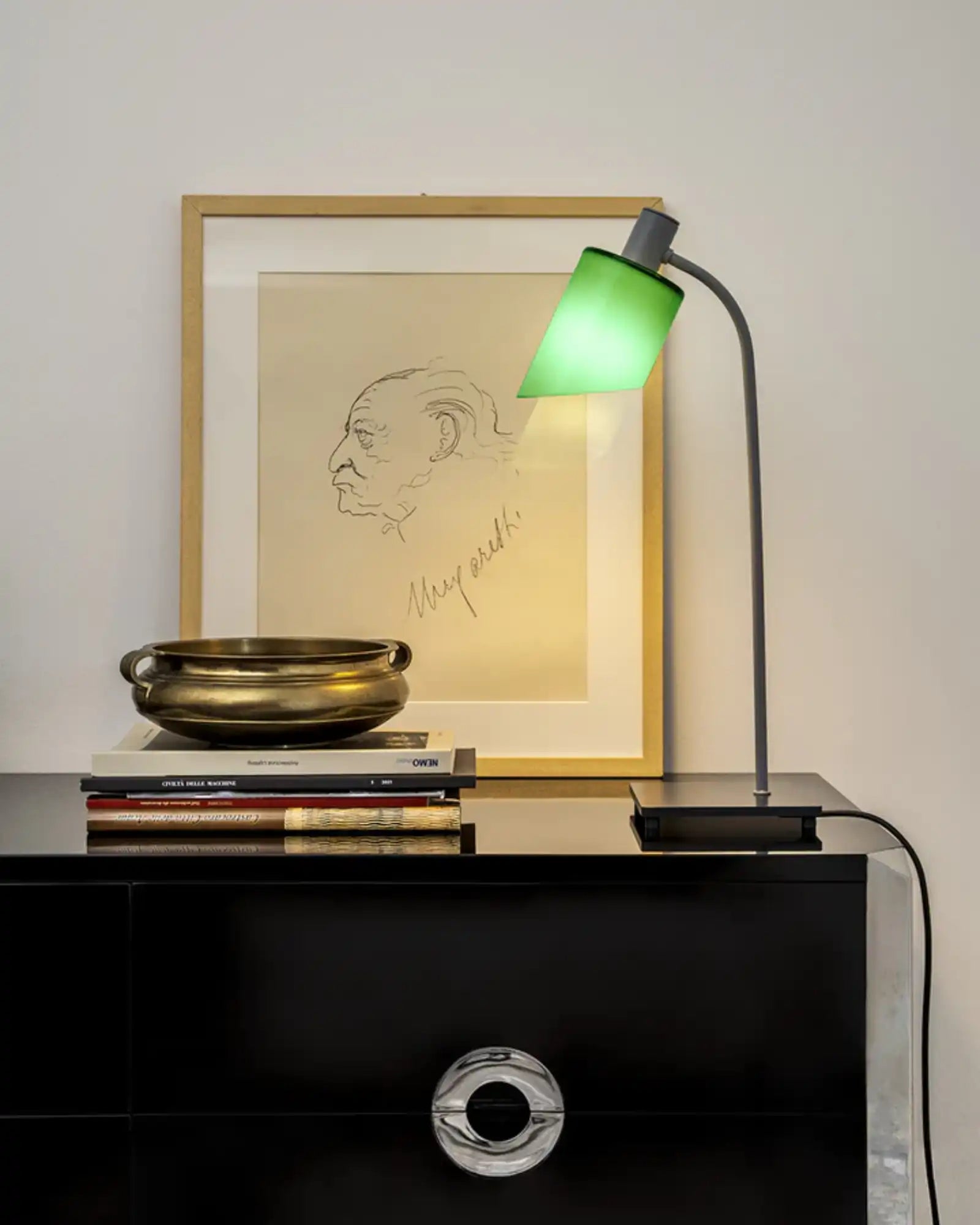 Lampe de Bu Table Lamp by Nemo Lighting featured in a modern contemporary living room | Nook Collections
