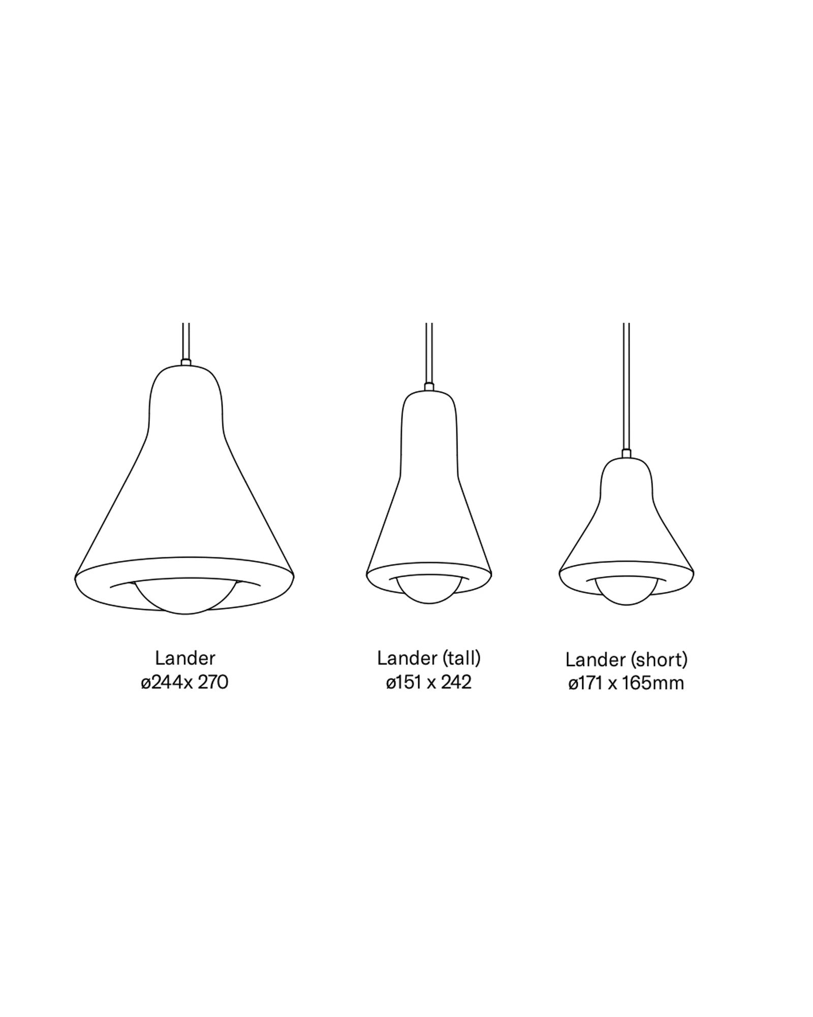 Lander Short Pendant light