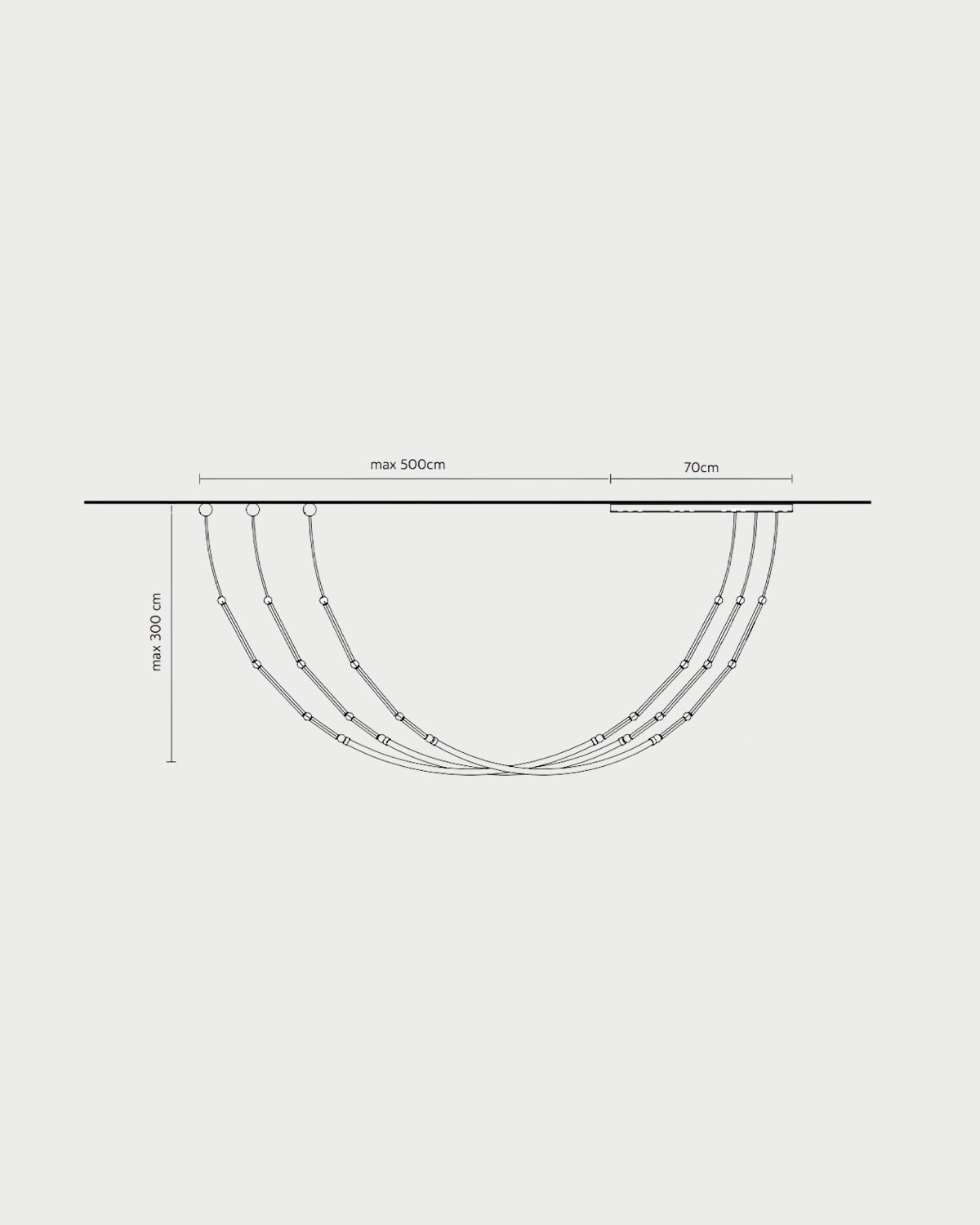 Leda 3lt Curve Pendant Light