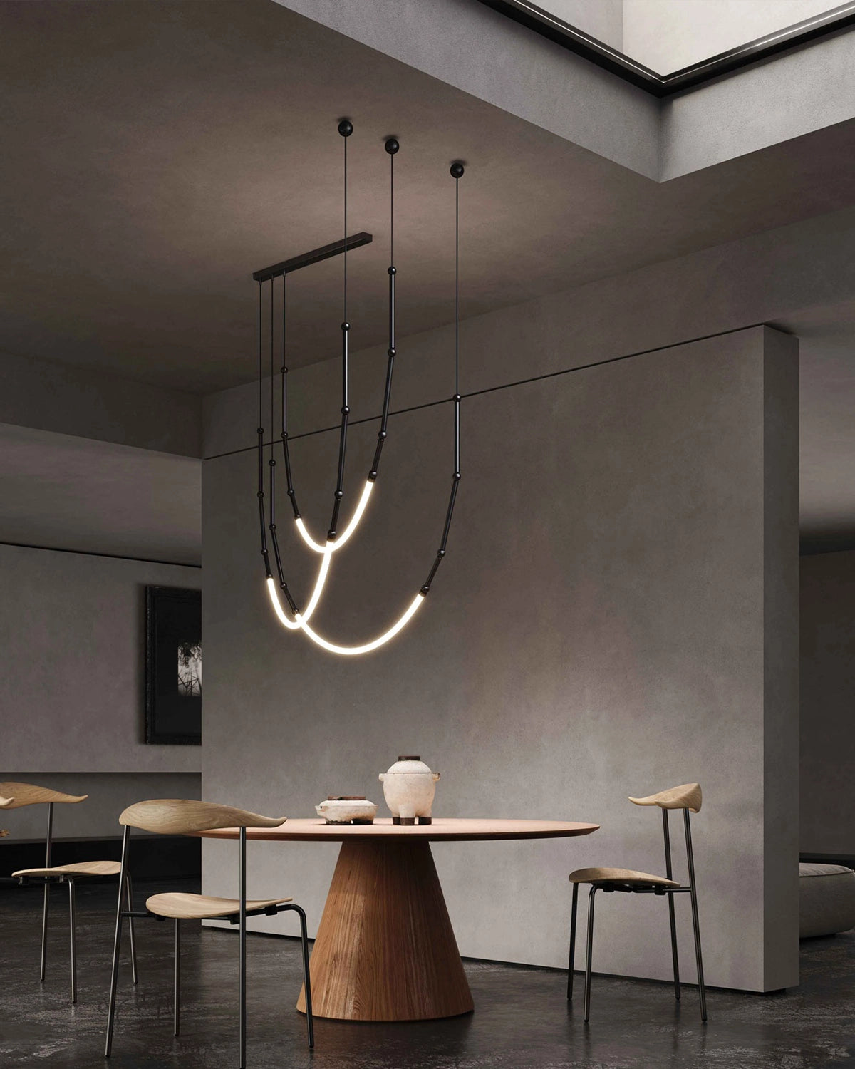 Leda 3lt Curve Pendant Light