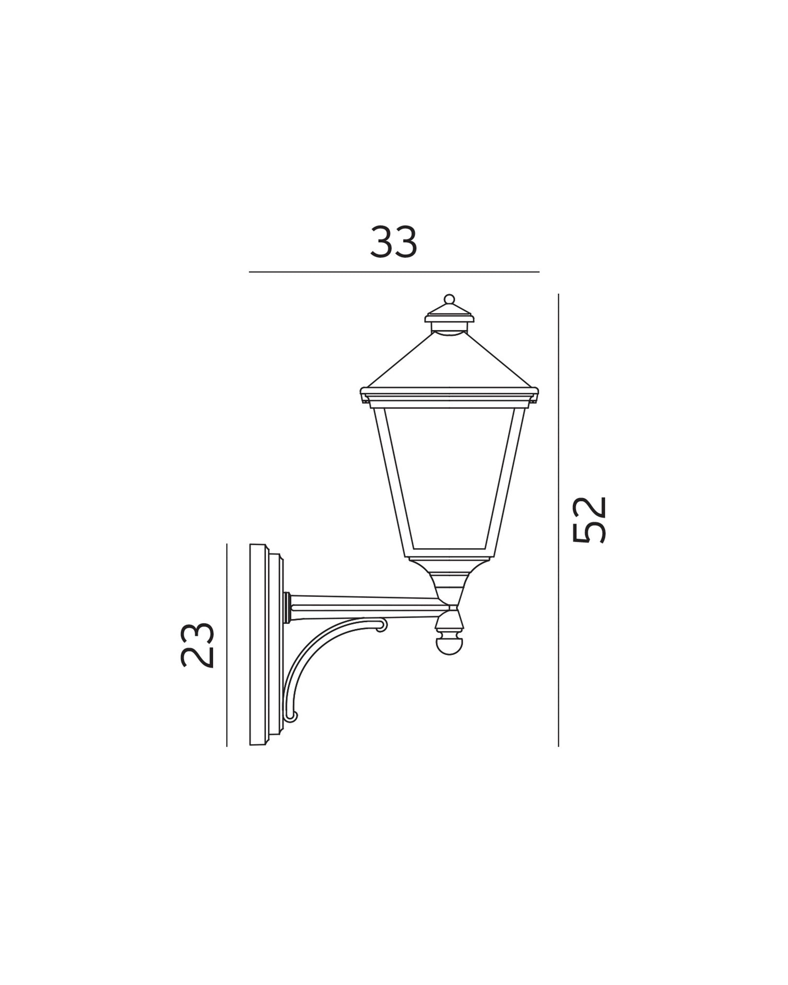London Arm Up Wall Light