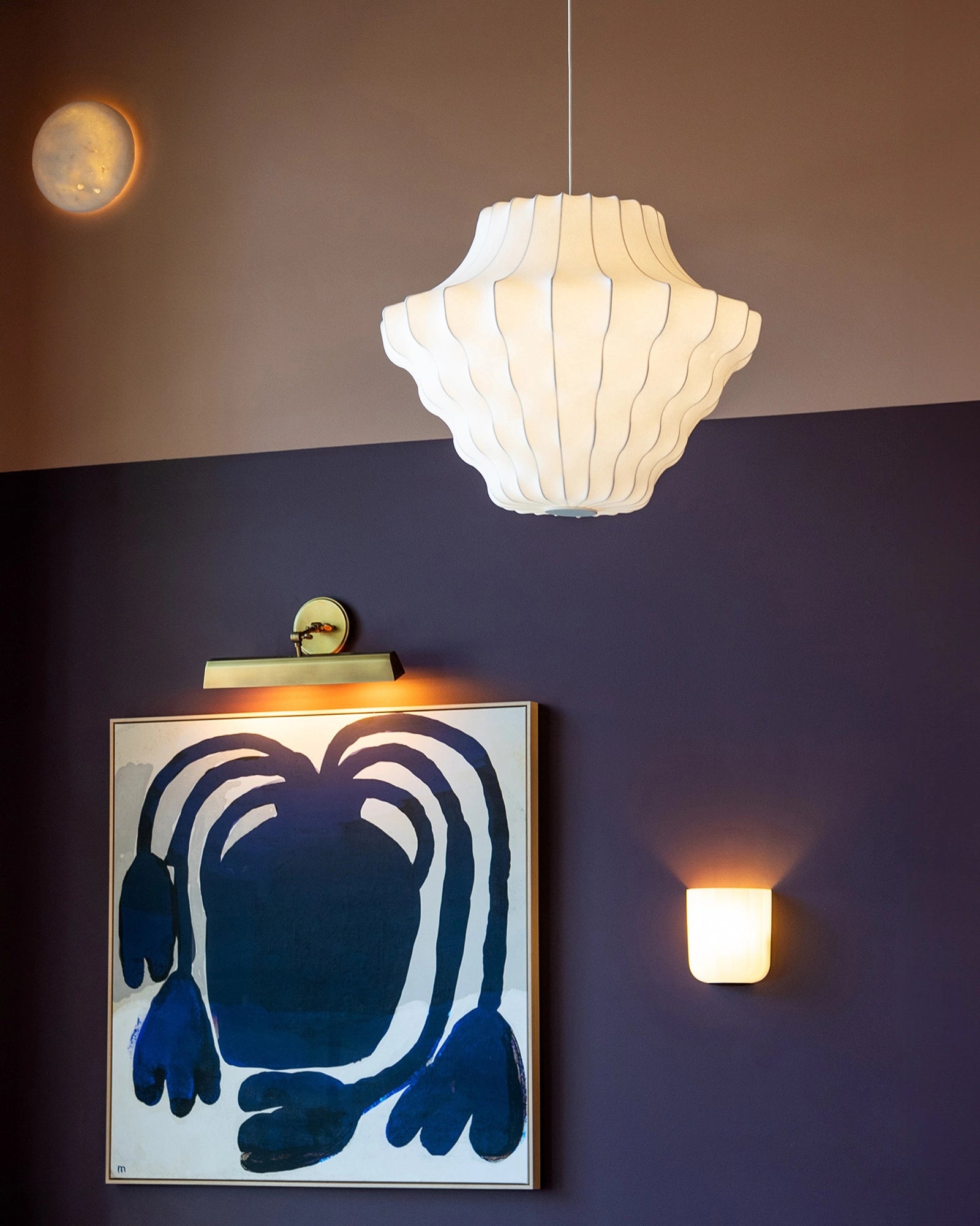 Fossil Coral Moon Wall Light