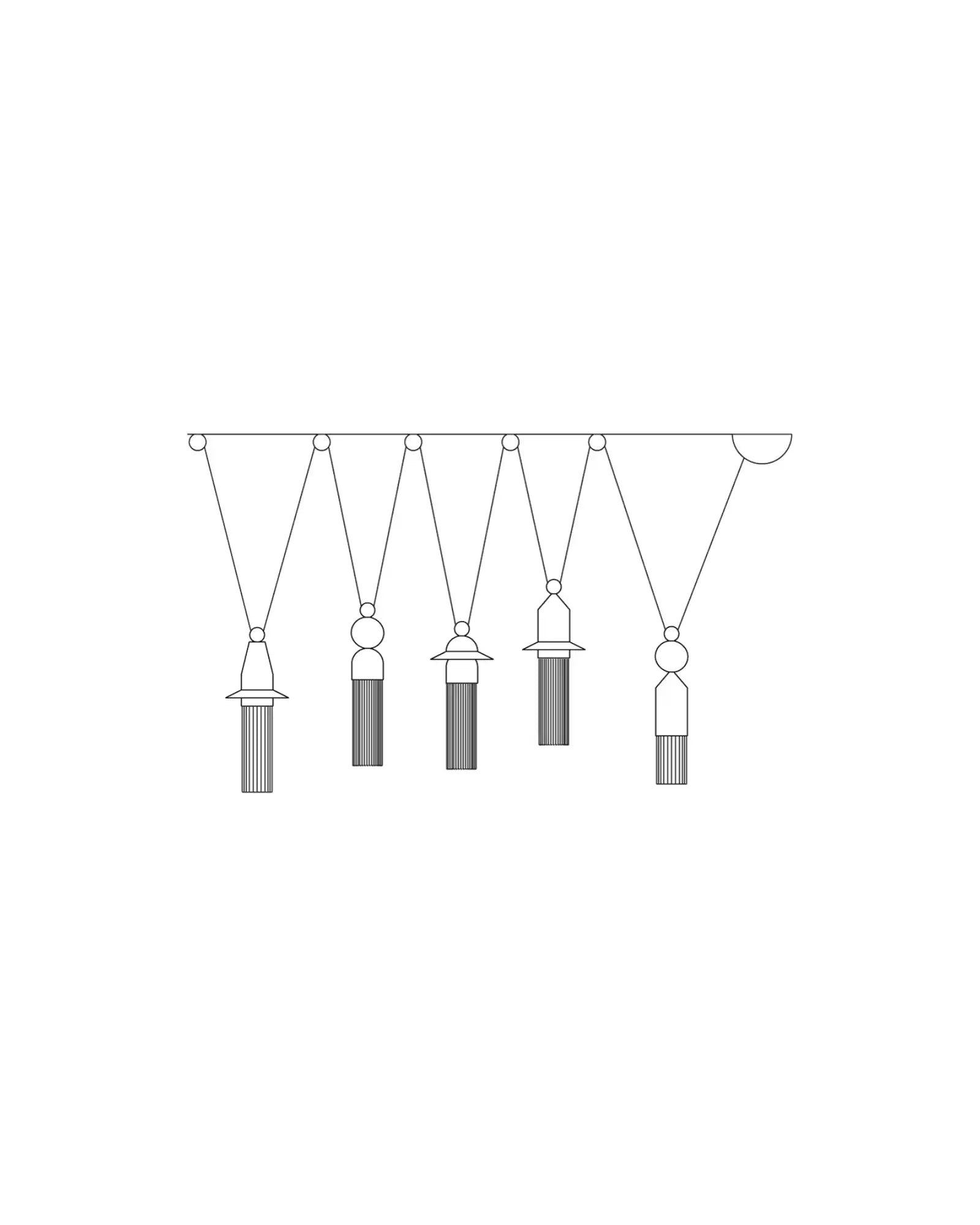 Nappe 5lt Linear Pendant Light