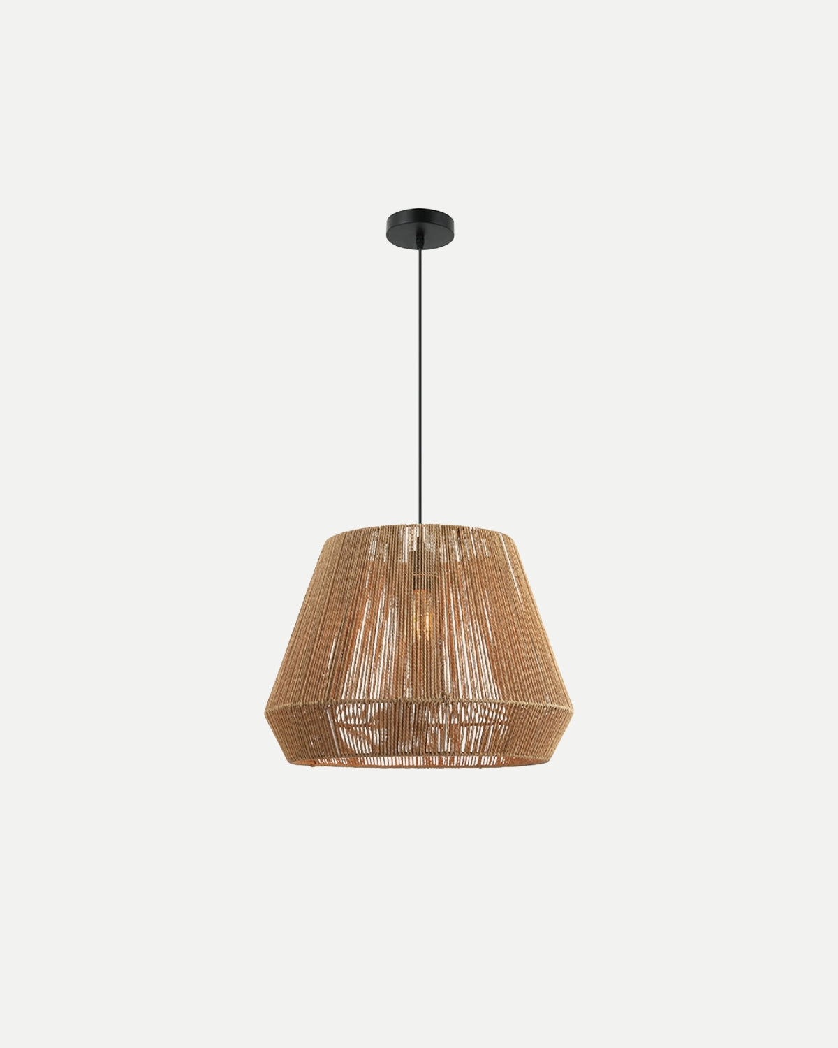 Natural Bamboo Pendant Light - Paper Rope Natural