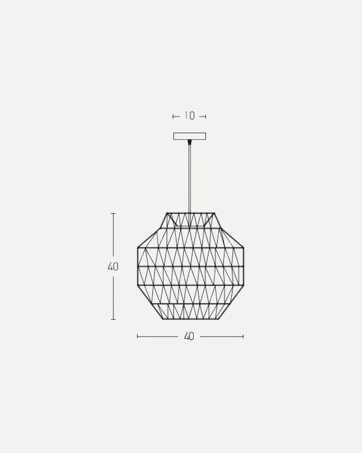 Natural Bamboo Pendant Light - Paper Rope Brown