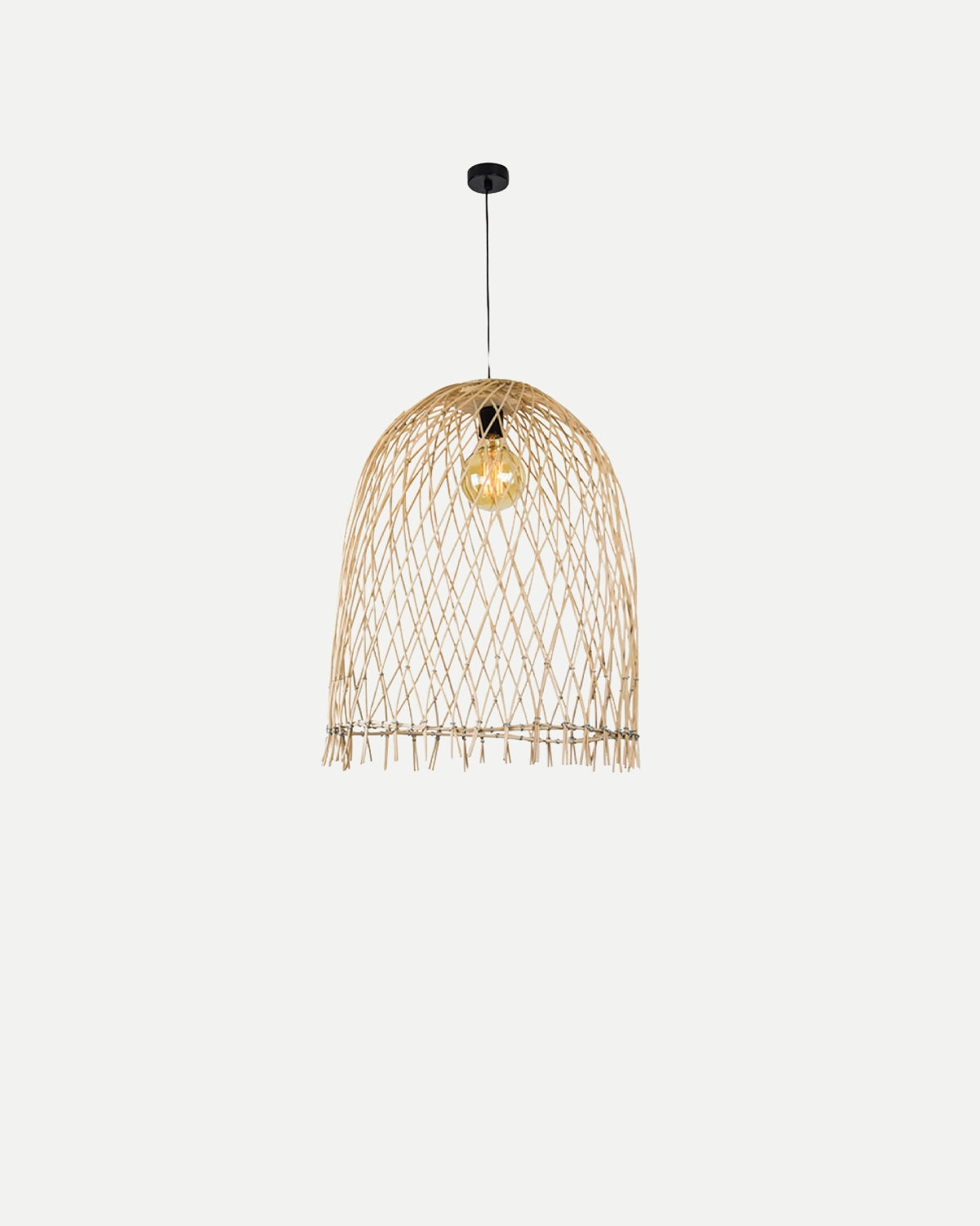 Natural Rattan Pendant Light - Dome