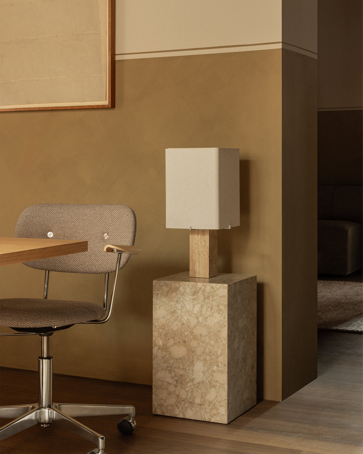 Nonna Travertine Table Lamp