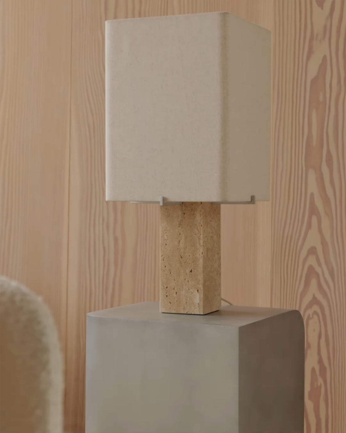 Nonna Travertine Table Lamp