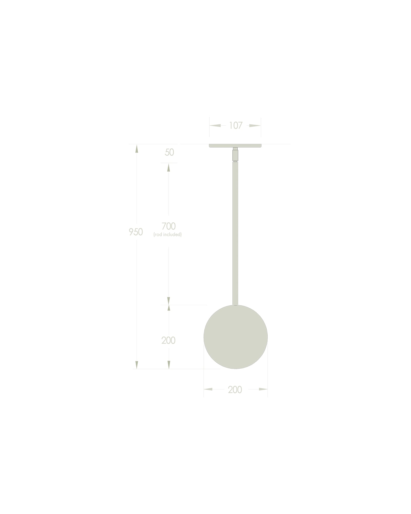 Orb Rod Pendant Light