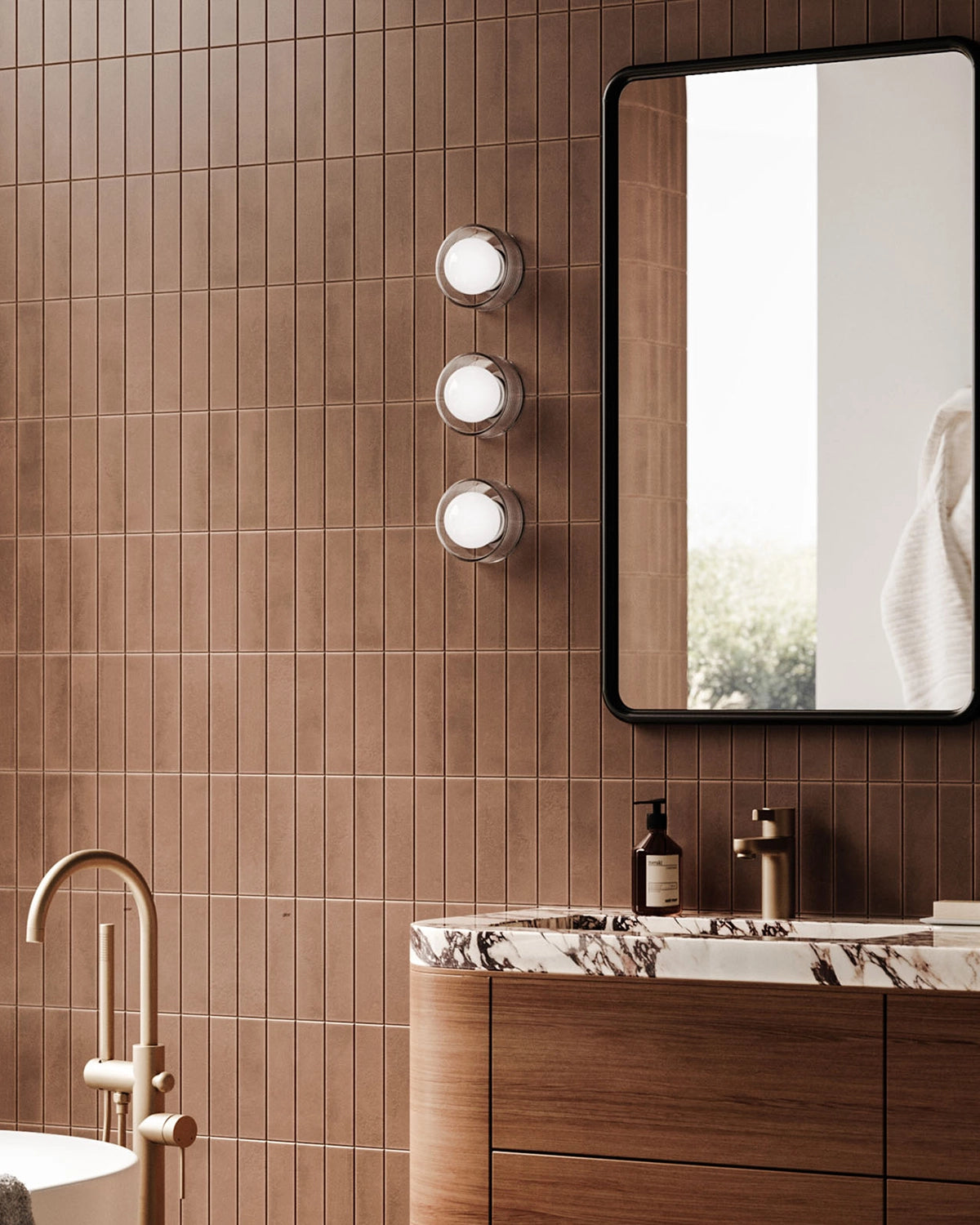 Orb Sur Ribbed Wall Light